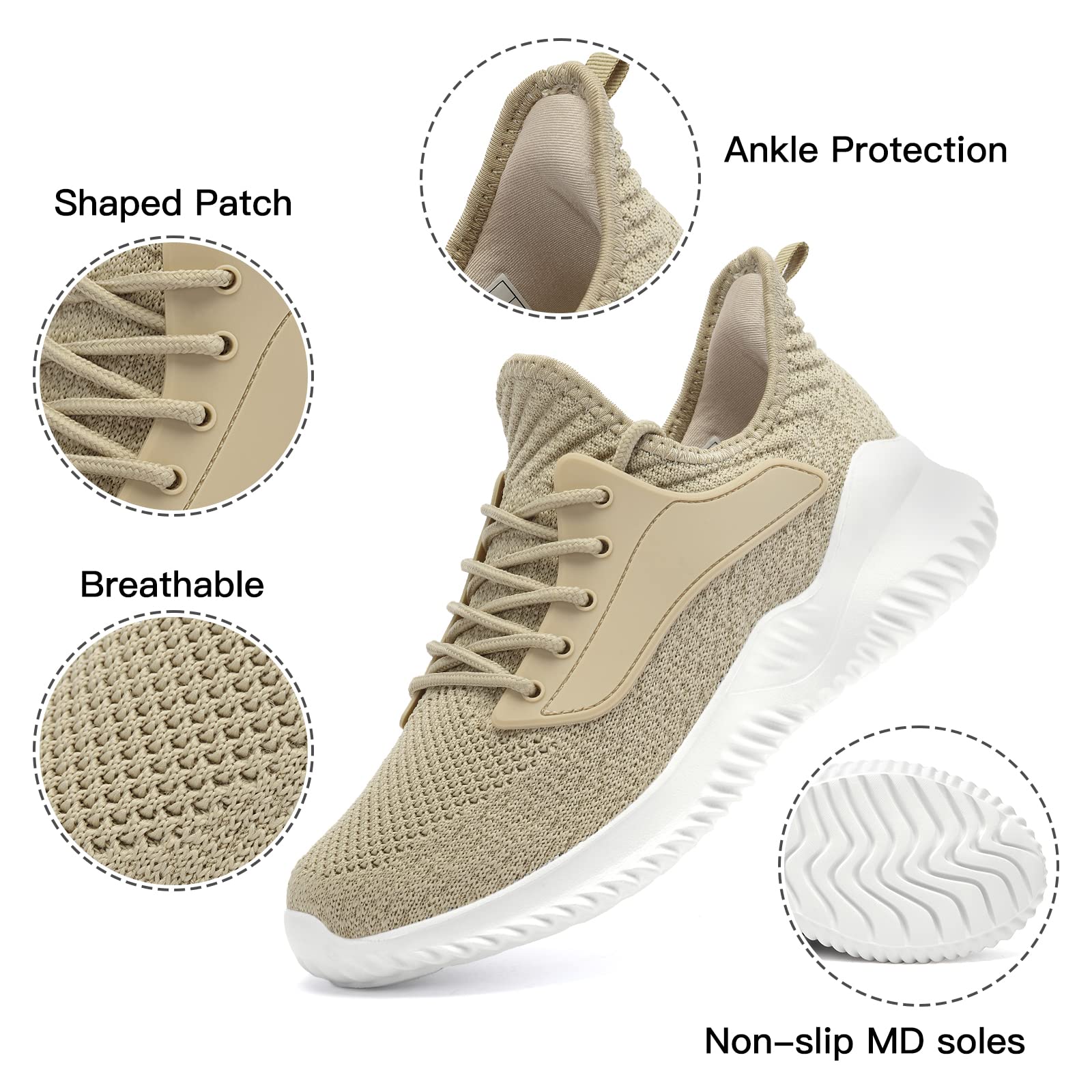 Akk Women's Slip-On Walking Shoes - Lightweight Memory Foam Sneakers for Running, Tennis, Gym & Outdoor Activities | Perfect for Workouts, Travel & Casual Wear