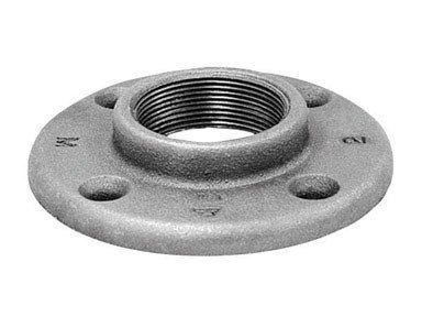 1/4 Inch FPT Black Malleable Iron Floor Flange - Heavy Duty Pipe Fitting for Plumbing, Gas Lines & Industrial Applications - Perfect for Secure Pipe Connections in Workshops, Factories & Home DIY Projects