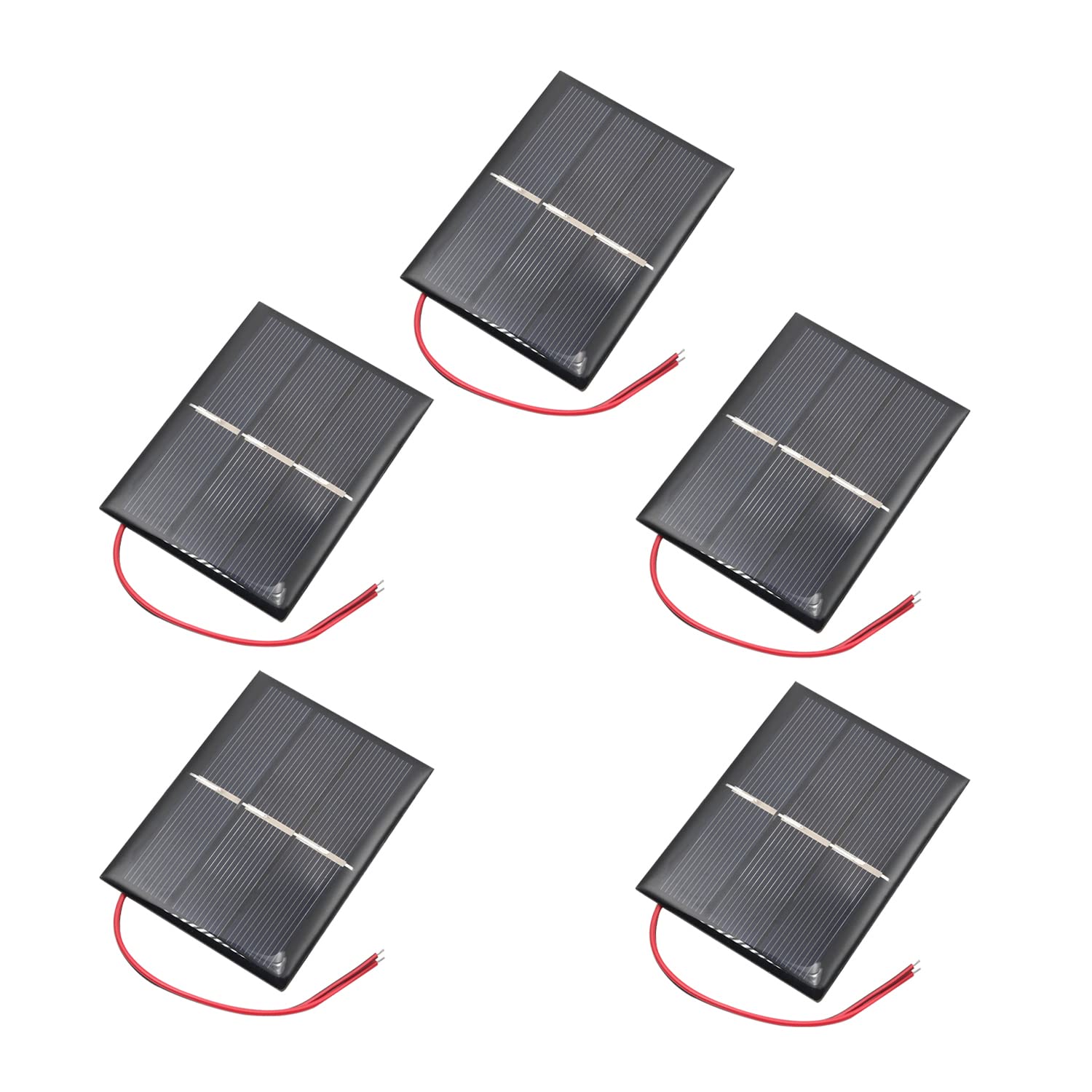 Bettomshin 5Pcs 1.5V 0.65W Mini Solar Panels - Polycrystalline Solar Cells for DIY Solar System Kits, Light Electric Toys & Solar Battery Chargers (80mm x 60mm) | Perfect for Science Projects, Outdoor Gadgets & Renewable Energy Experiments