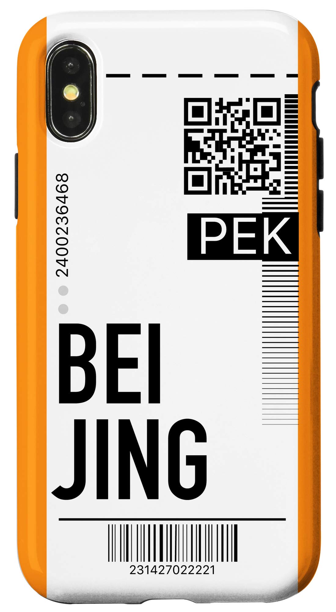 iPhone X/XS Phone Case with Beijing Air Flight Ticket & Boarding Pass Design - Stylish Protective Cover for Travel Enthusiasts | Perfect for Airports, Commuting, and Everyday Use