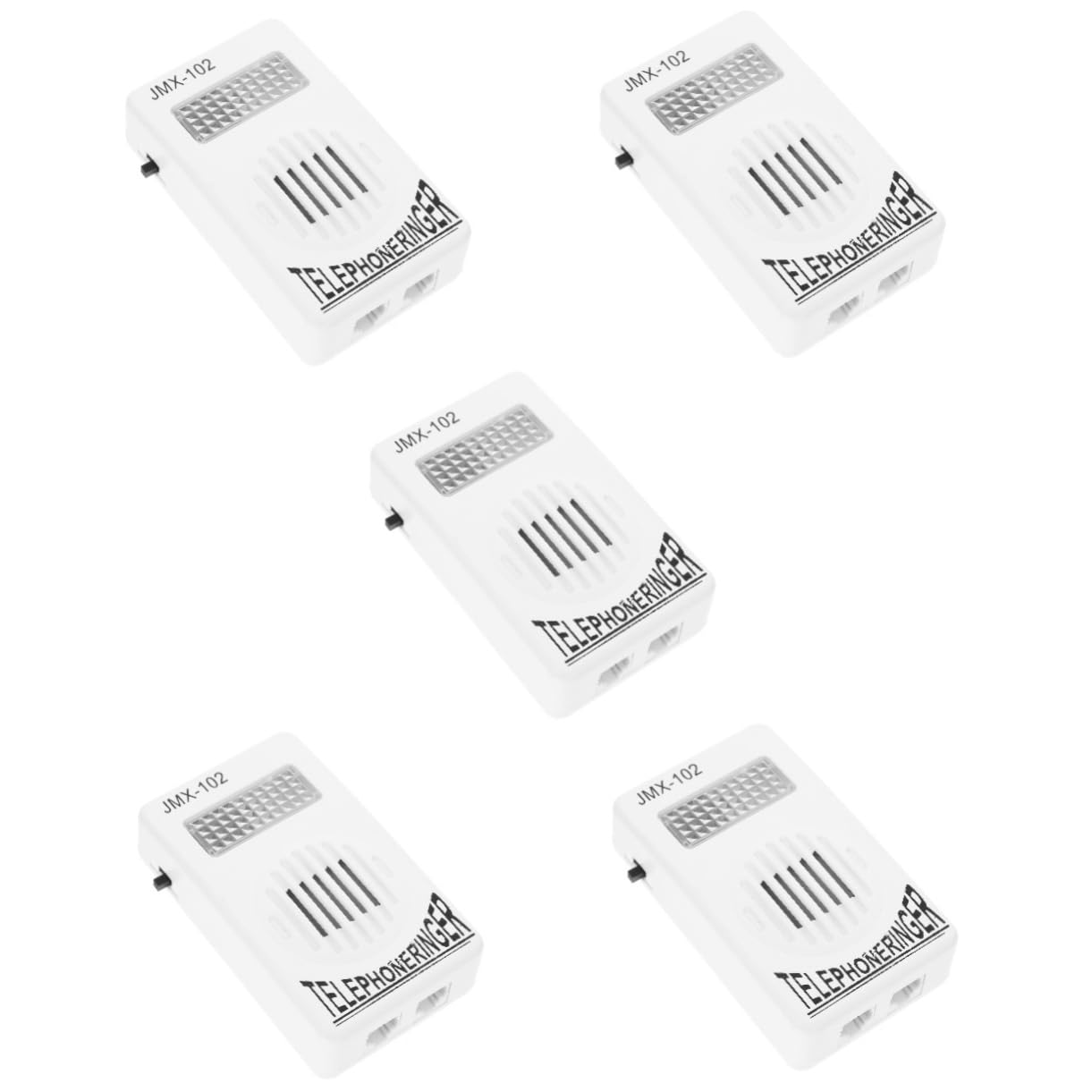 BRIGHTFUFU Phone Amplifier - 5 Pack White PP Telephone Ring Booster & Volume Enhancer for Home, Office, and Elderly Use