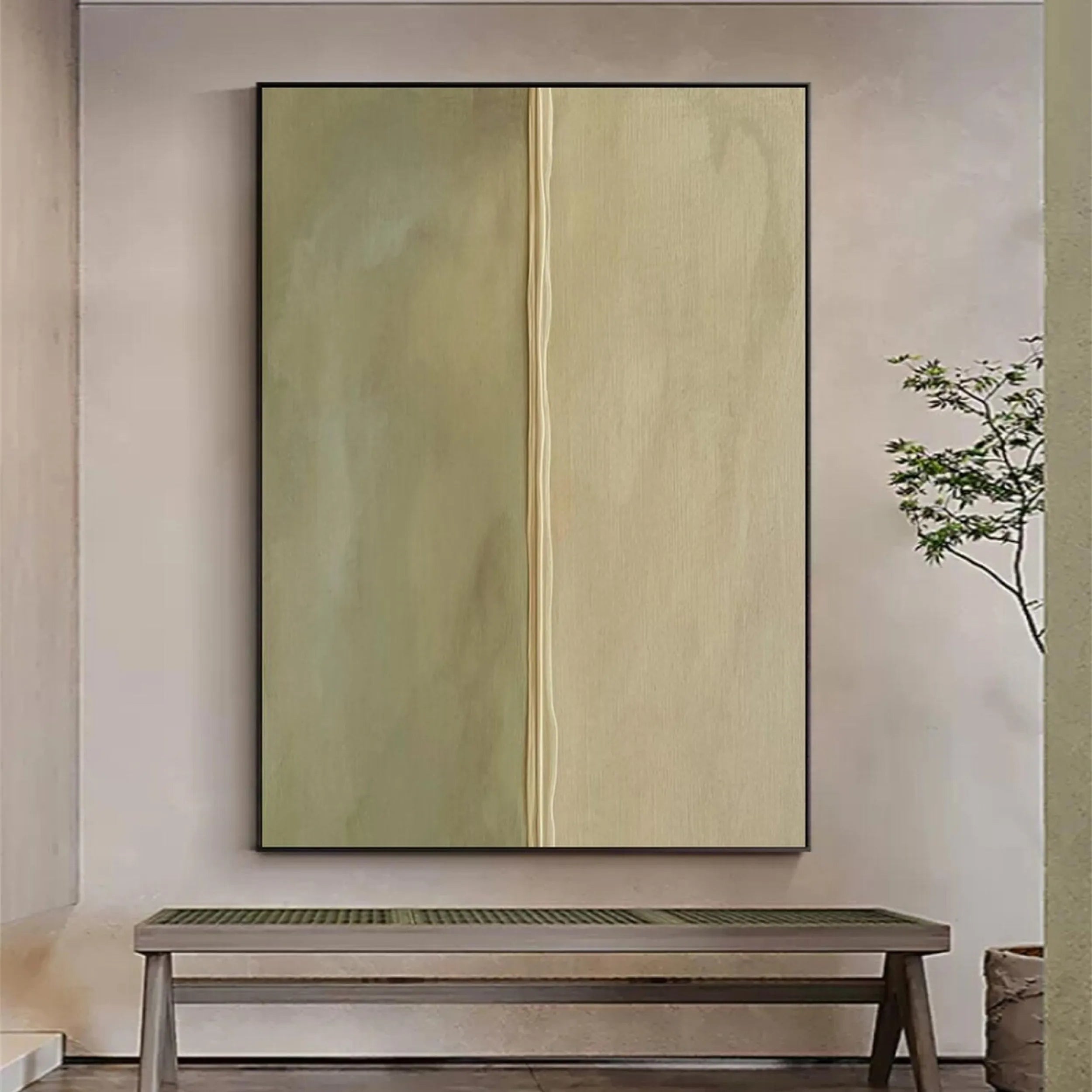 Blue & Green Abstract Wall Art Canvas Print #BG031 - Modern Home Decor for Living Room, Bedroom & Office