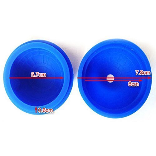 2 Pack Star Wars Ice Cube Ball Molds with Silicone Funnel - Perfect for Cocktails, Themed Parties & Holiday Drinks - BPA-Free Silicone Tray for DIY Ice Spheres