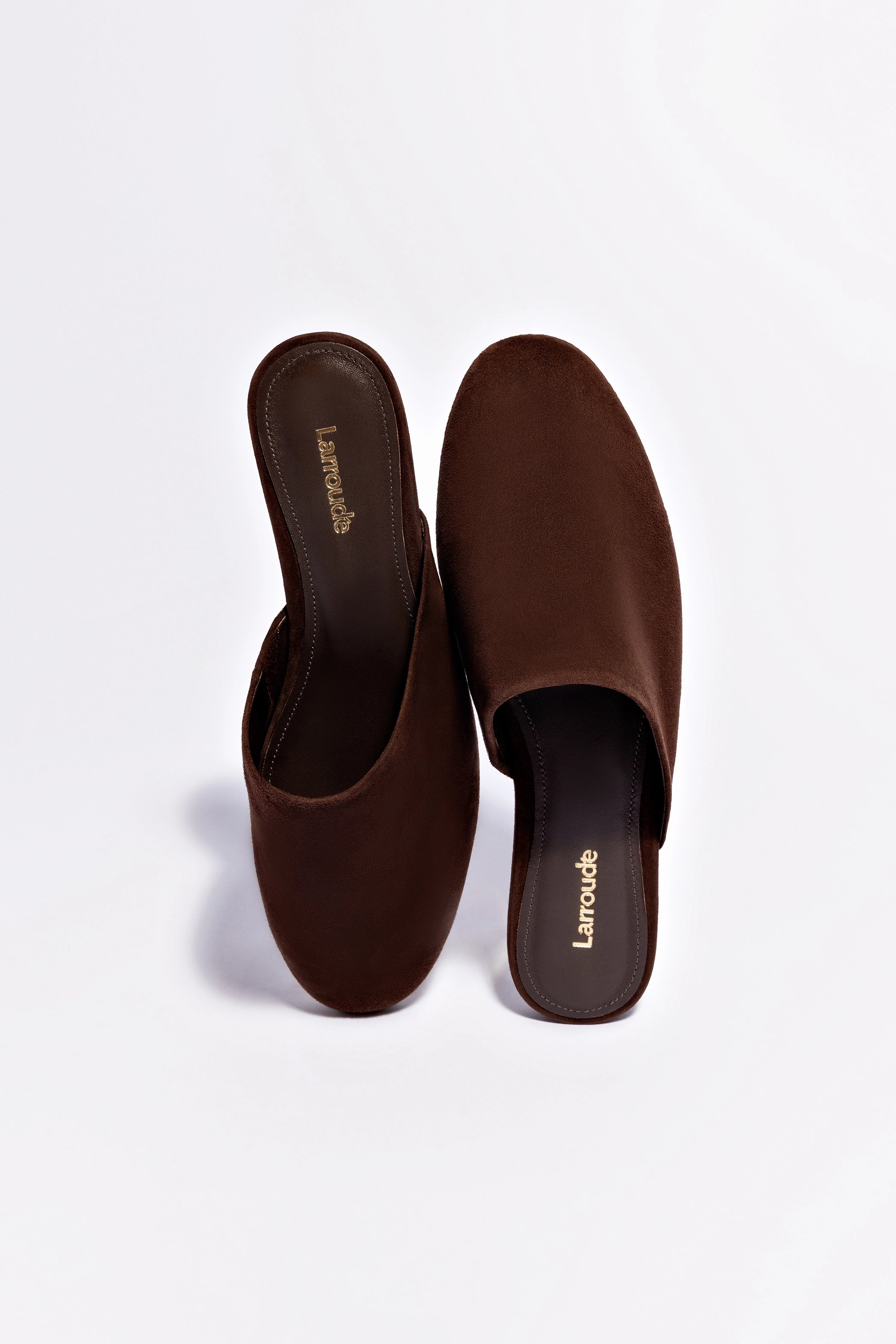 Brown Suede Venice Flat Mule & Pouch Set - Comfortable Slip-On Shoes with Matching Bag for Women | Perfect for Casual Outings, Office Wear & Travel Accessories