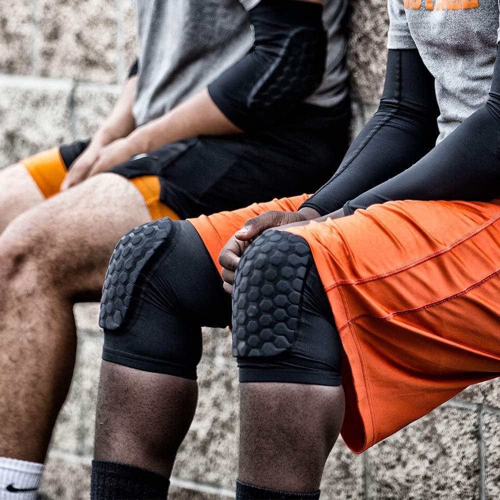 HEX® Protective Knee Elbow Shin Guards Pads - Pair for Sports, Cycling, Skateboarding & Work Safety