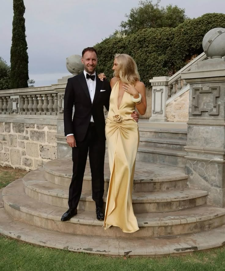 Elegant Deep V Neck Yellow Prom Dress - Satin Formal Gown for Wedding Guest & Evening Party - Style J6447 | Perfect for Homecoming, Prom Night & Special Occasions