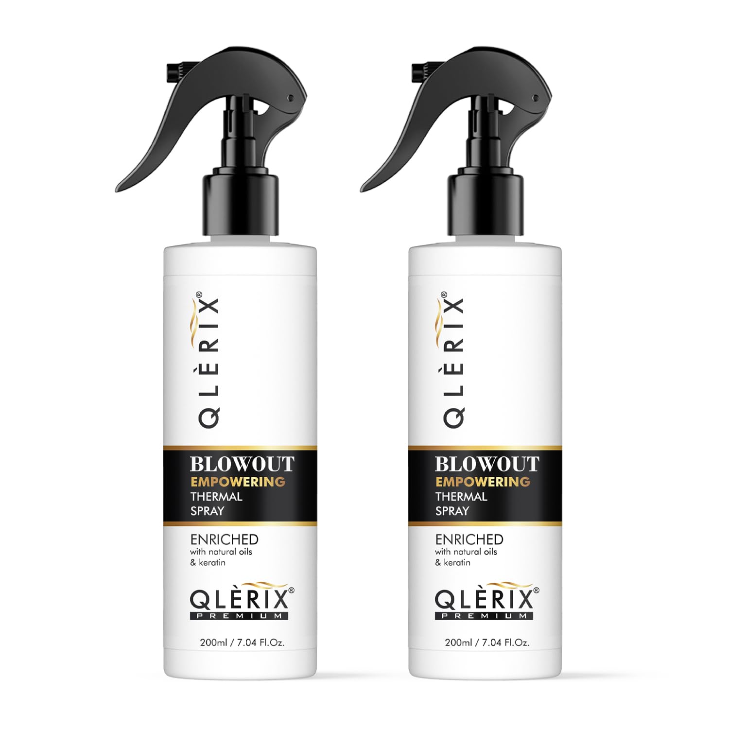 QLERIX Premium Heat Protectant Hair Spray - Sulfate & Paraben Free Styling & Straightening Blowout Spray for Men & Women (200ml) - Perfect for Salon Quality Styling at Home & Heat Tool Protection