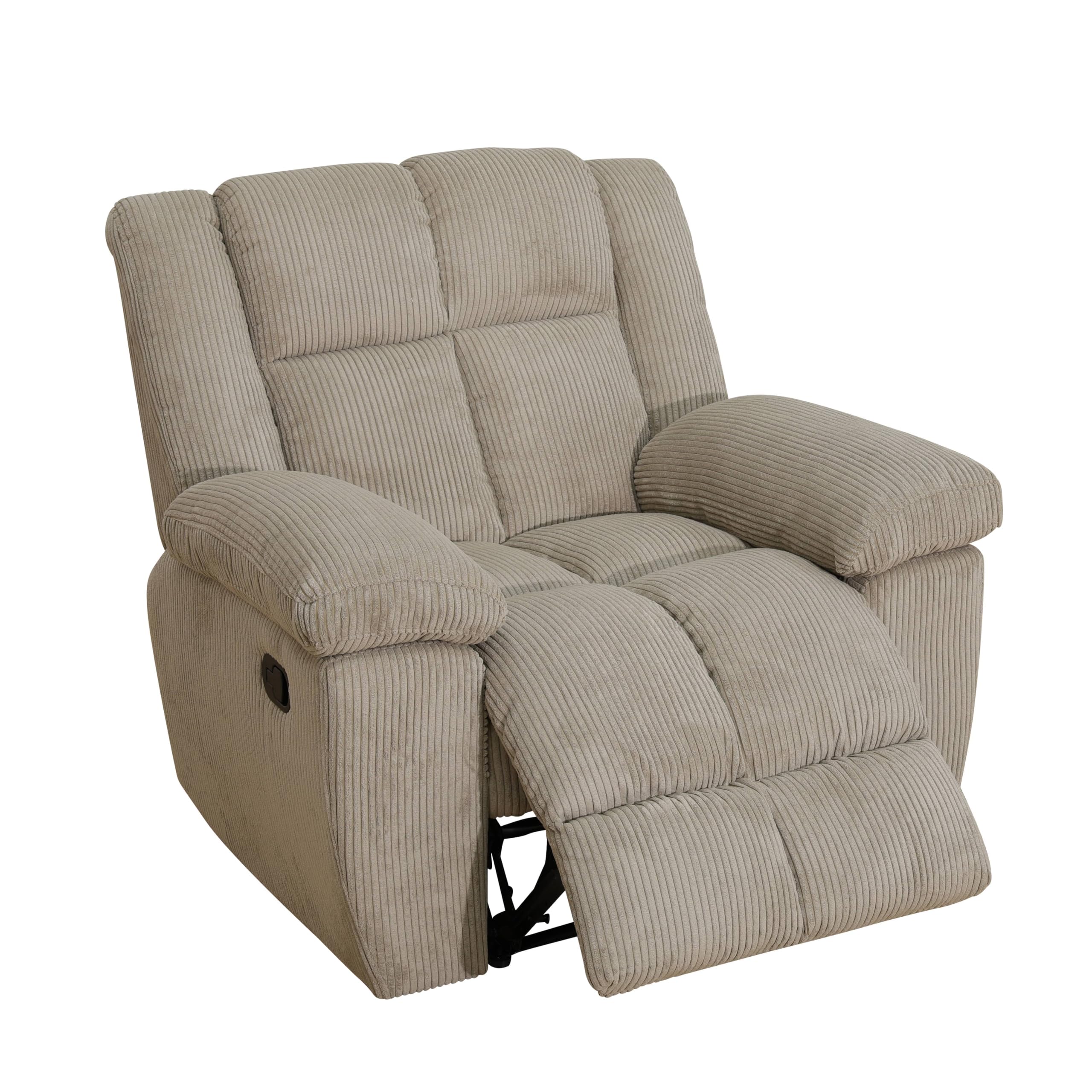 Premium Microfiber Sofa Set for Living Room - Comfortable 3-Piece Sectional Couch with Ottoman for Home, Game Room, Dorm & Hotel | Perfect for Lounging, Entertaining Guests & Small Space Living