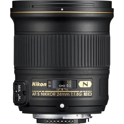 Nikon AF-S NIKKOR 24mm f/1.8G ED Wide-Angle Prime Lens for DSLR Cameras - Perfect for Landscape, Architecture & Low-Light Photography