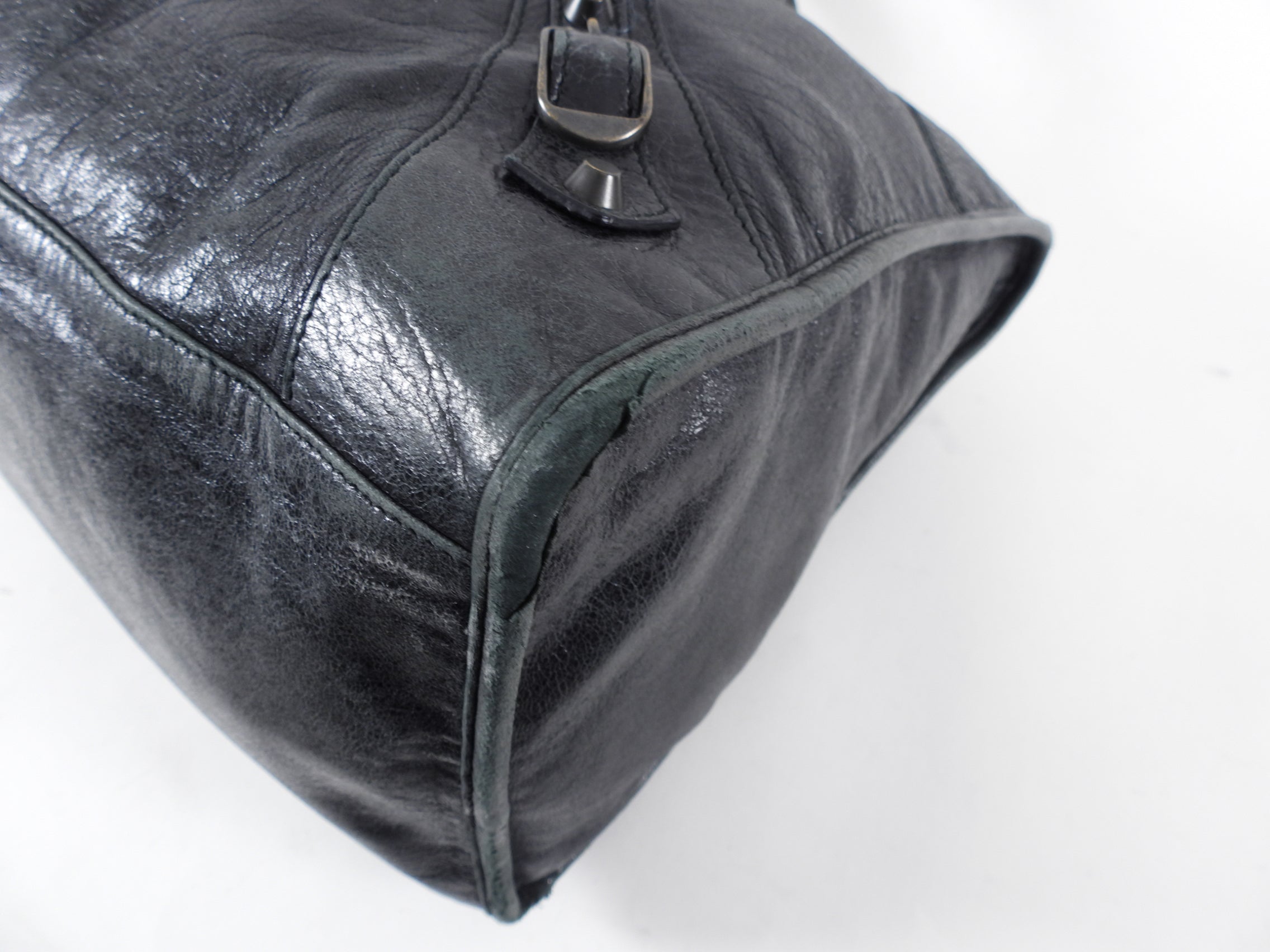 Balenciaga Black Leather City Work Bag for Women - Stylish & Spacious Designer Handbag for Work, Travel & Everyday Use