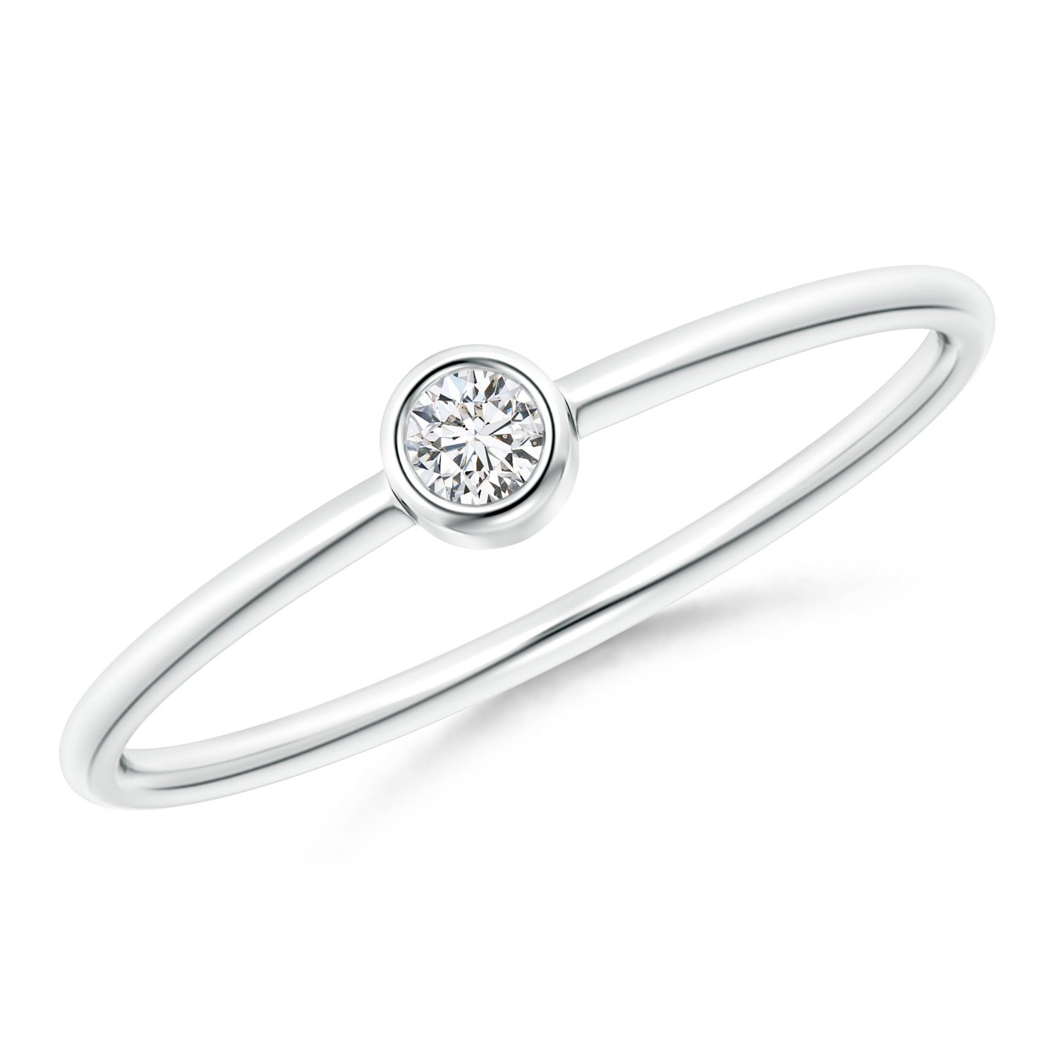 Lab Grown Diamond Stackable Promise Ring for Women - Sterling Silver & 14K Solid Gold (H Color, SI2 Clarity) - Elegant Jewelry Gift for Her - Perfect for Anniversaries, Engagements & Special Occasions