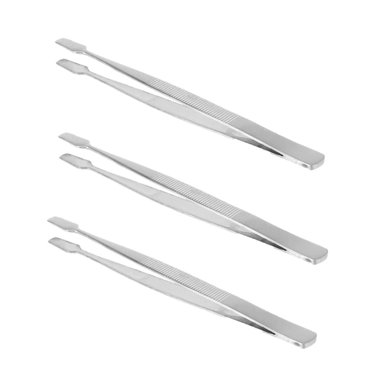 IPetBoom 3-Piece Stainless Steel Eyelash Tweezer Set - Precision Eyelash Extension & Nail Art Tools for Professionals | Perfect for False Lashes, Cluster Lashes & Nail Stickers (Portable, Durable) | Salon, Home & Travel Use