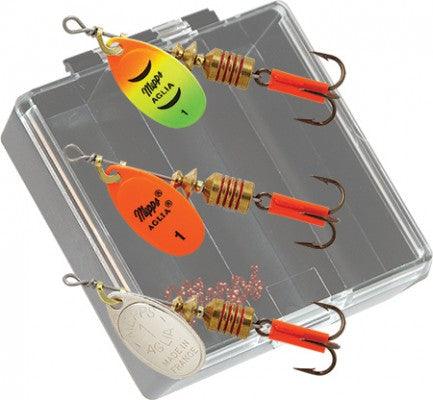 Mepps Trout Pocket Pac #1 Aglia Plain Inline Spinners - Premium Fishing Lures for Trout, Bass & Panfish - Perfect for Streams, Rivers & Lakes