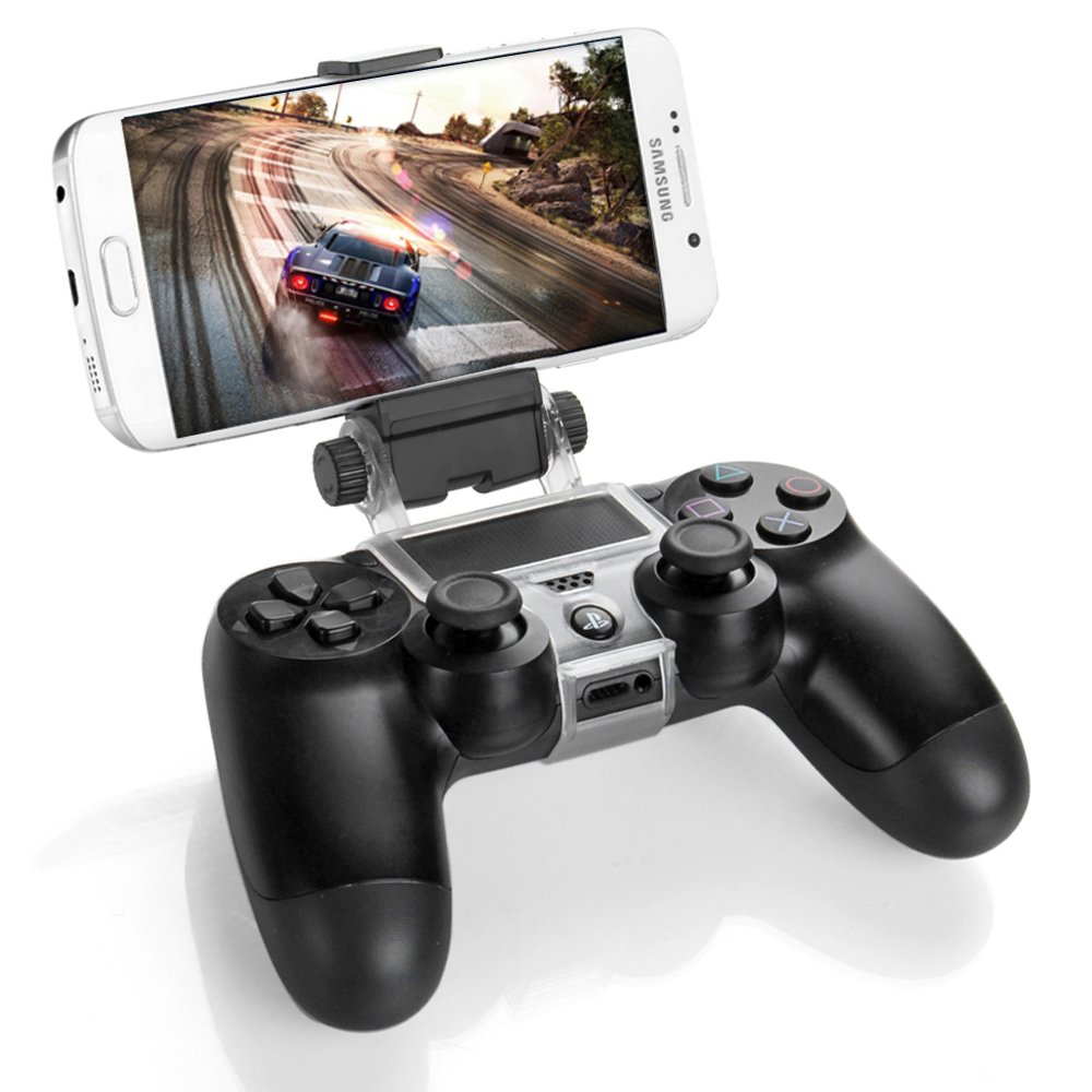TNP PS4 Controller Phone Clip Holder - Universal Mount Bracket for PS4 DualShock Wireless Controller - Perfect for Mobile Gaming & Live Streaming