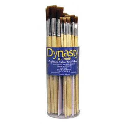Professional Flat Brush Assortment Set - Synthetic & Natural Bristles for Acrylic, Oil, Watercolor Painting - Perfect for Artists, DIY Crafts & Home Decor Projects