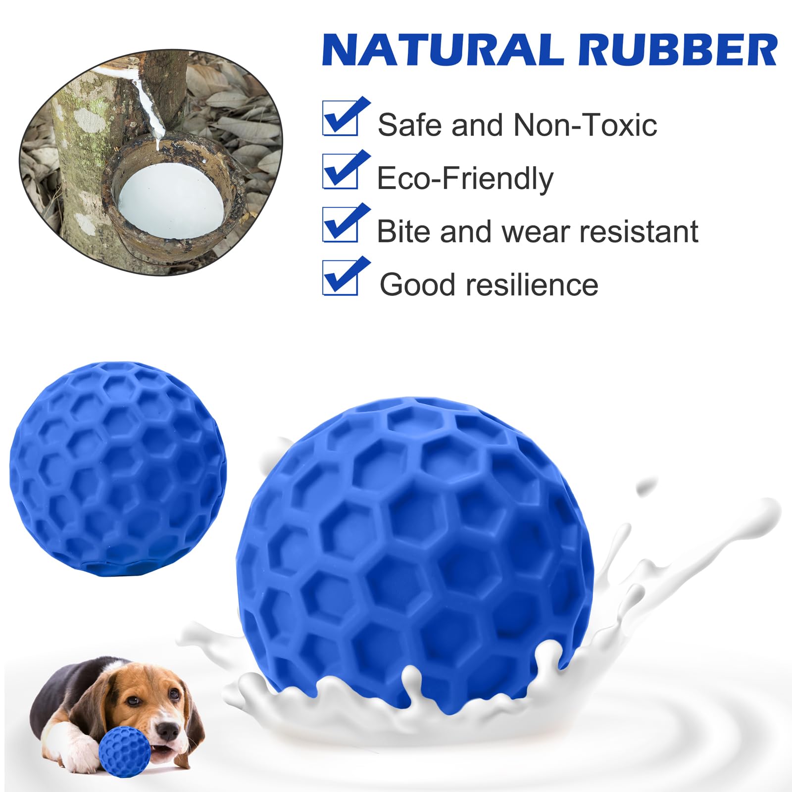 FAMALL 2 Pack Indestructible Dog Chew Toys - Heavy Duty Chew Proof Balls for Aggressive Chewers, Interactive Anxiety Relief Dog Toys for Large Medium Small Dogs - Perfect for Fetch, Training & Boredom Relief