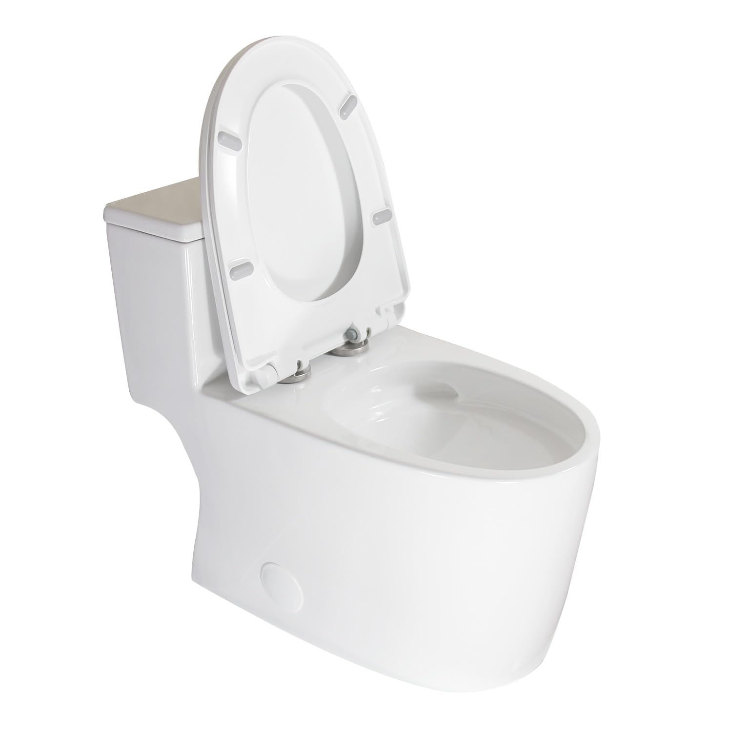 WinZo WZ5028N Elongated One Piece Toilet with Dual Flush (1.1/1.6 GPF) & Soft Close Seat - Standard Height, 12