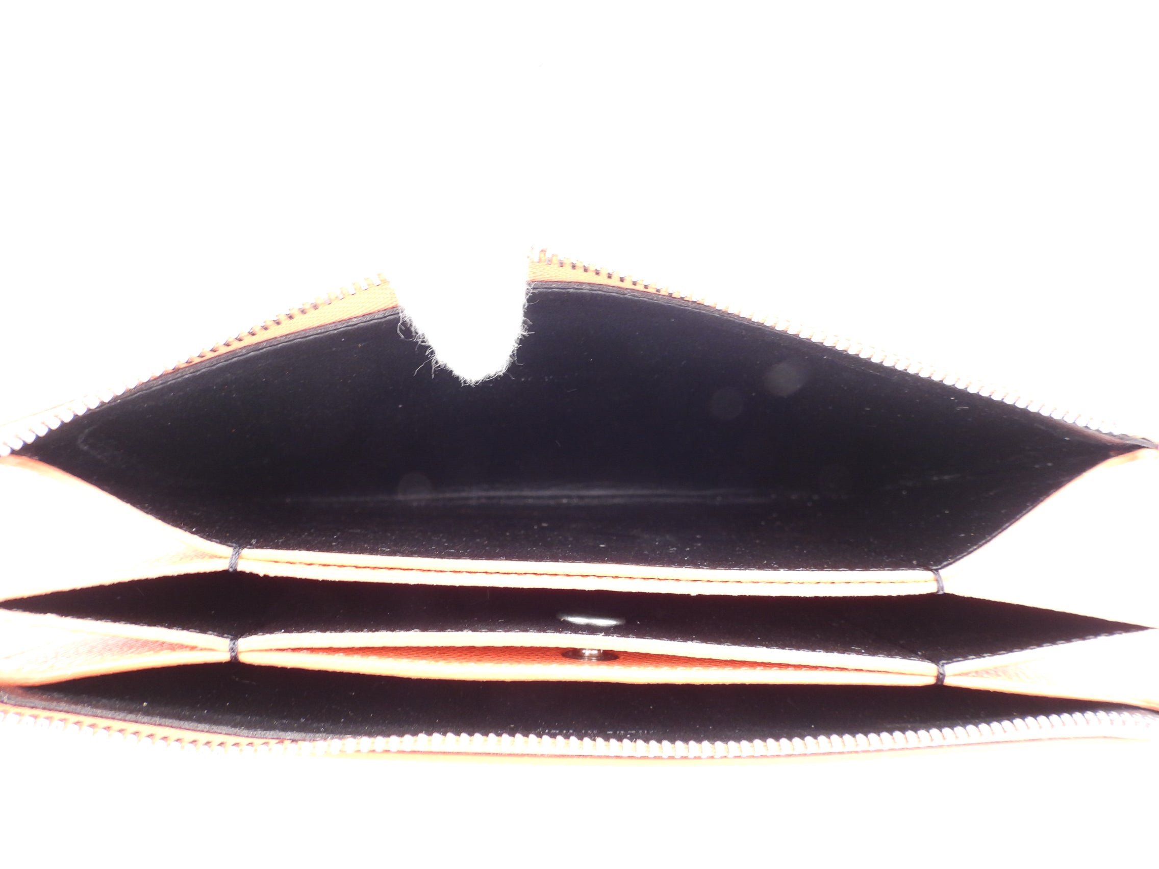 Celine Orange Pebble Grained Leather Trio Cosmetic Pouch | Luxury Makeup Bag Set | Perfect for Travel, Gift & Everyday Use