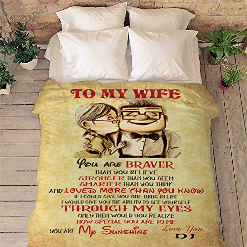 Best Personalized Family Gifts for Wife - Custom Photo Blanket 50x60 - Perfect for Anniversary, Valentine's Day & Cozy Nights