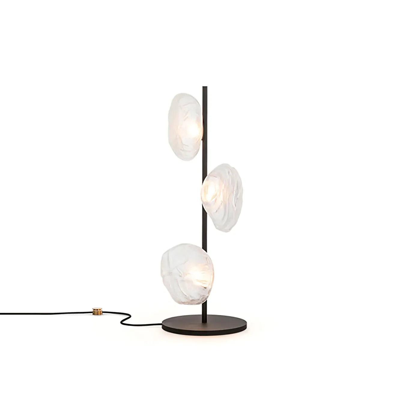 Modern 3-Headed Matte Glass Table Lamp - Stylish & Minimalist Home Office Lighting for Living Room, Bedroom, or Workspace
