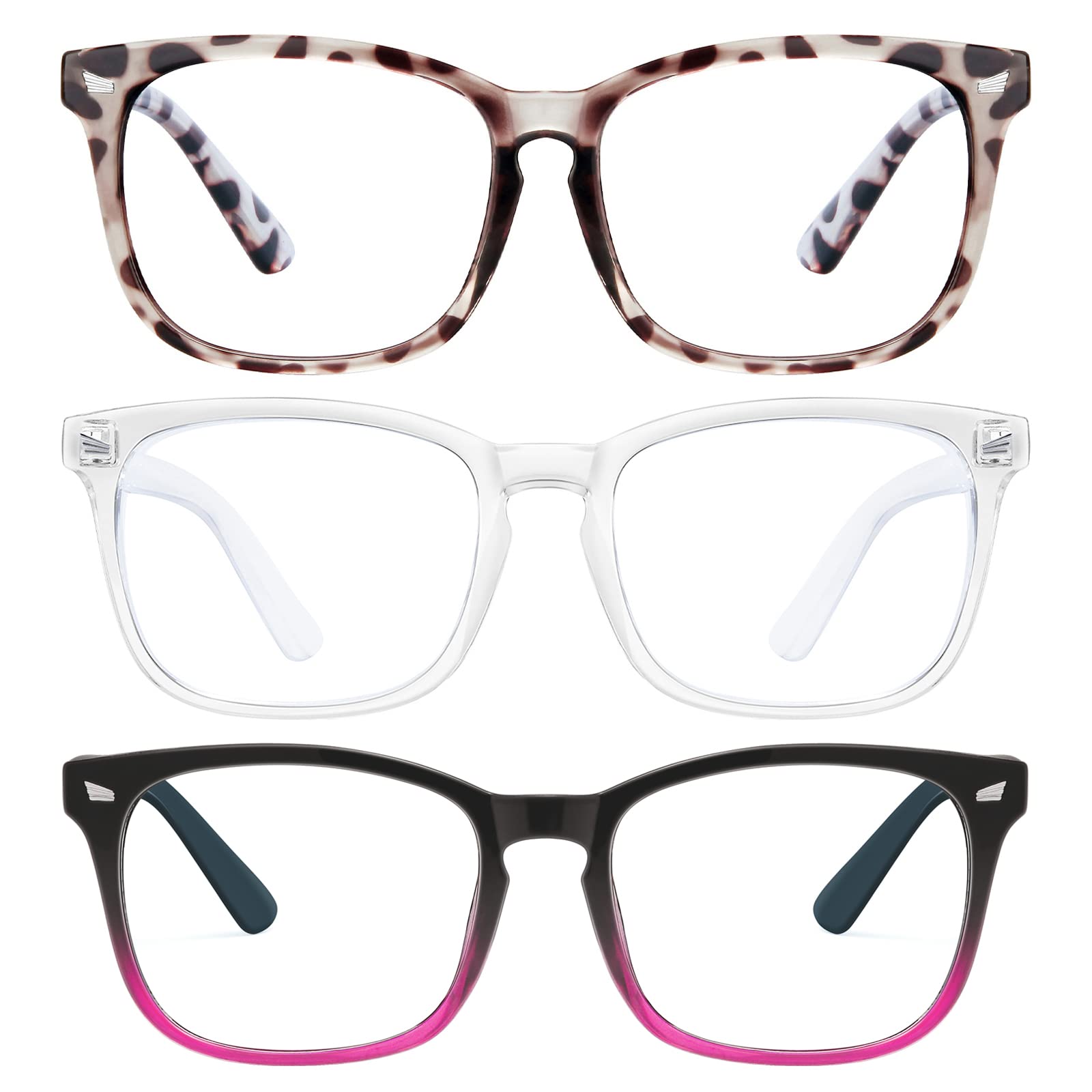 Blue Light Blocking Glasses for Women & Men - Anti Eyestrain Computer Glasses - Reduce Digital Eye Strain for Work, Gaming & Screen Time