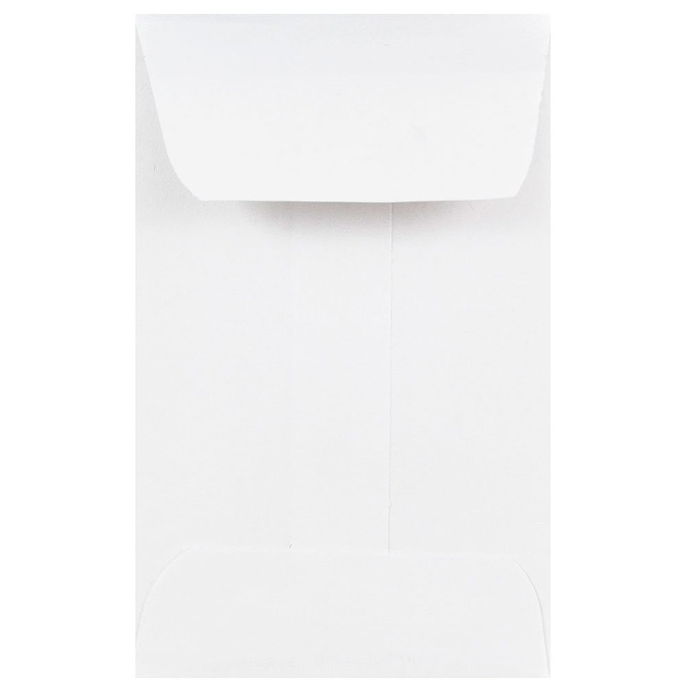 JAM PAPER #1 Coin Business Envelopes - 2 1/4 x 3 1/2 Inches - White - Bulk Pack of 500 per Box - Perfect for Cash, Coins, Tickets & Small Business Transactions
