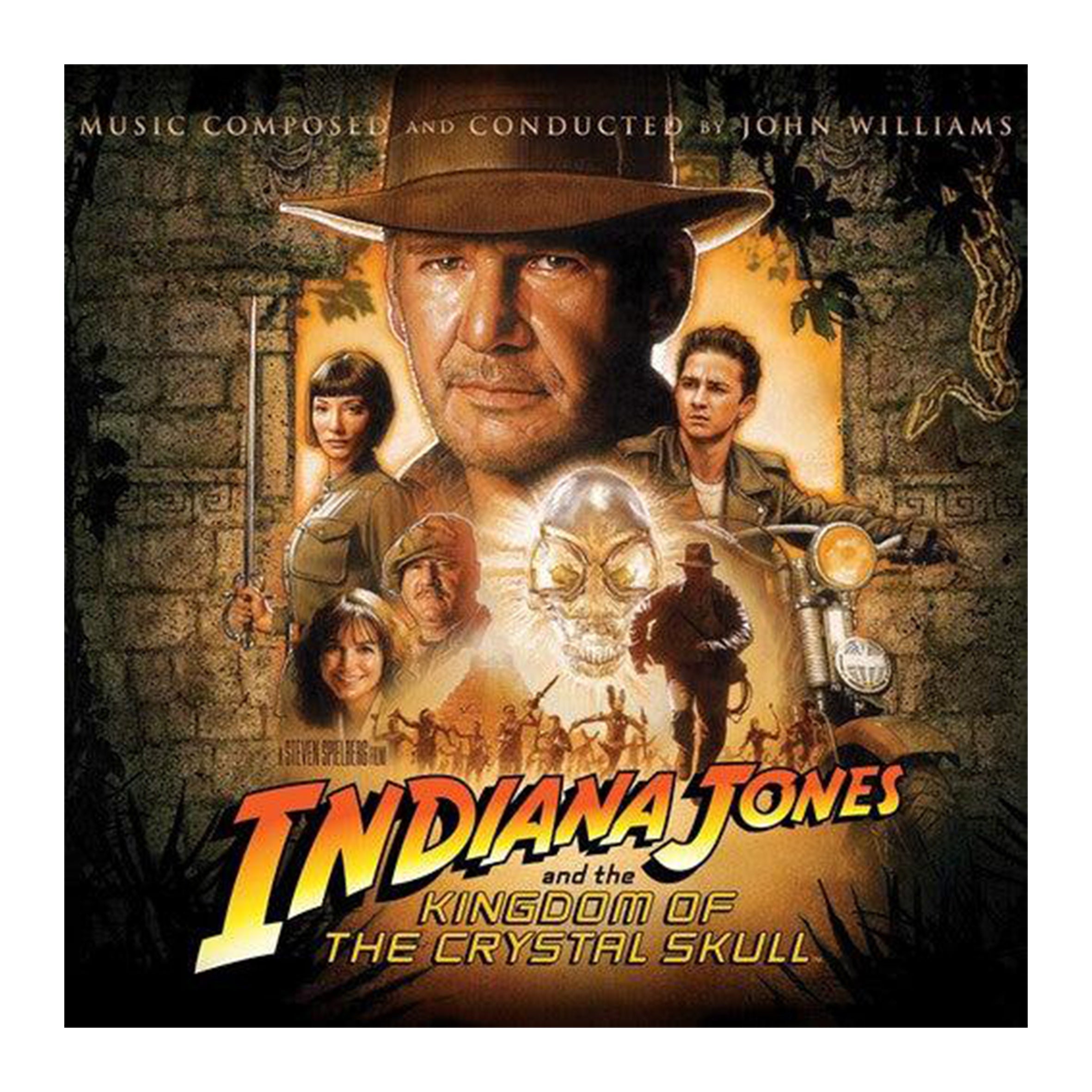 Indiana Jones & The Kingdom of The Crystal Skull 2LP Vinyl Record - Original Motion Picture Soundtrack - Perfect for Movie Collectors & Vinyl Enthusiasts - Great for Home Theater & Music Listening Sessions