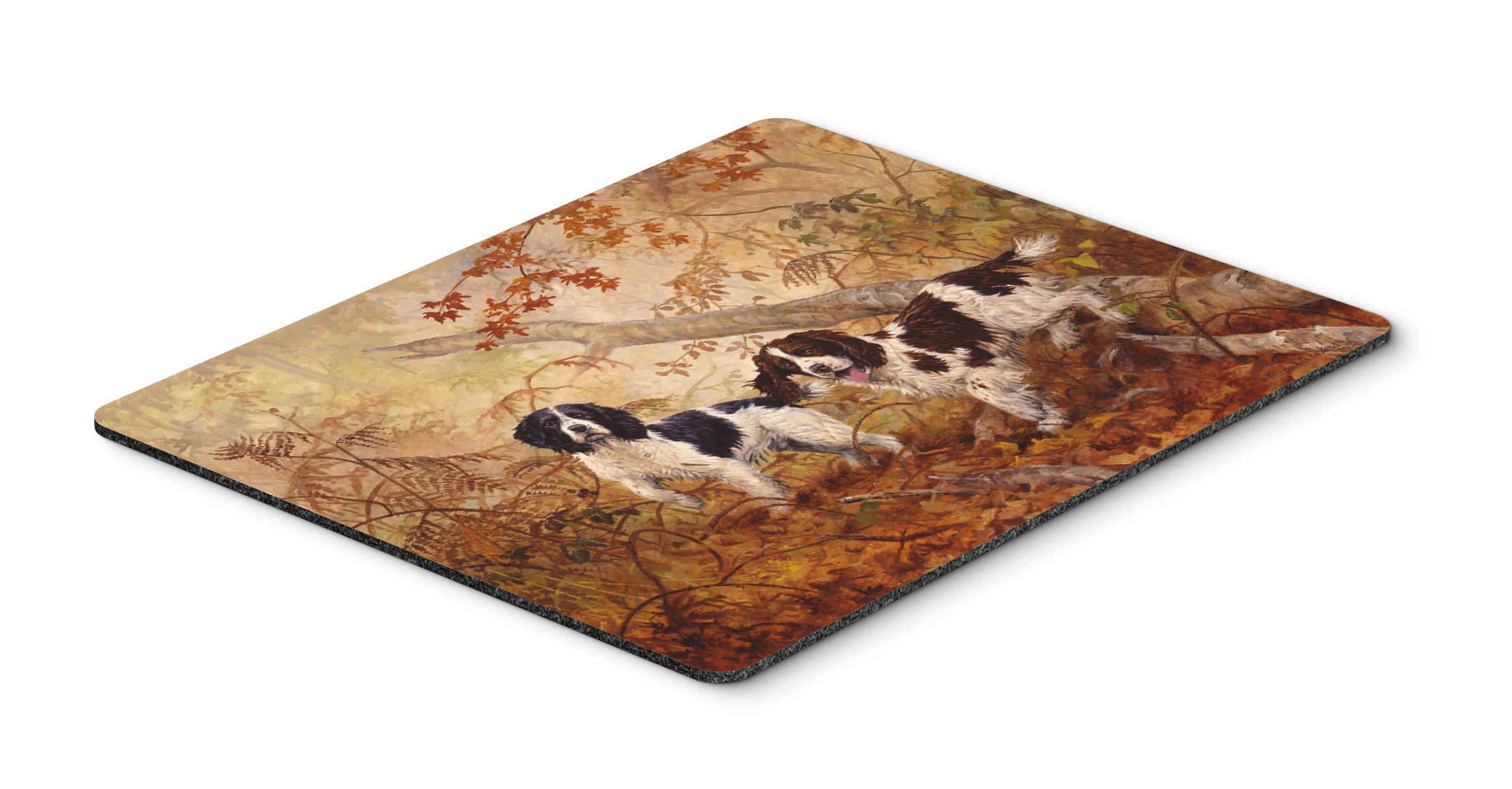 Elizabeth Halstead Springer Spaniels Mouse Pad - Large Washable Non-Slip Desk Mat for Home Office, Gaming & Computer Work | Heat-Resistant Hot Pad & Trivet for Kitchen Use