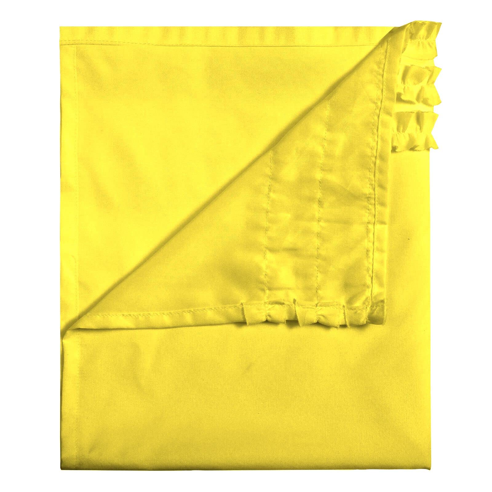 4-Piece 3-Line Ruffled Bed Sheet Set - 1 Fitted Sheet, 1 Flat Sheet & 2 Pillowcases - 21
