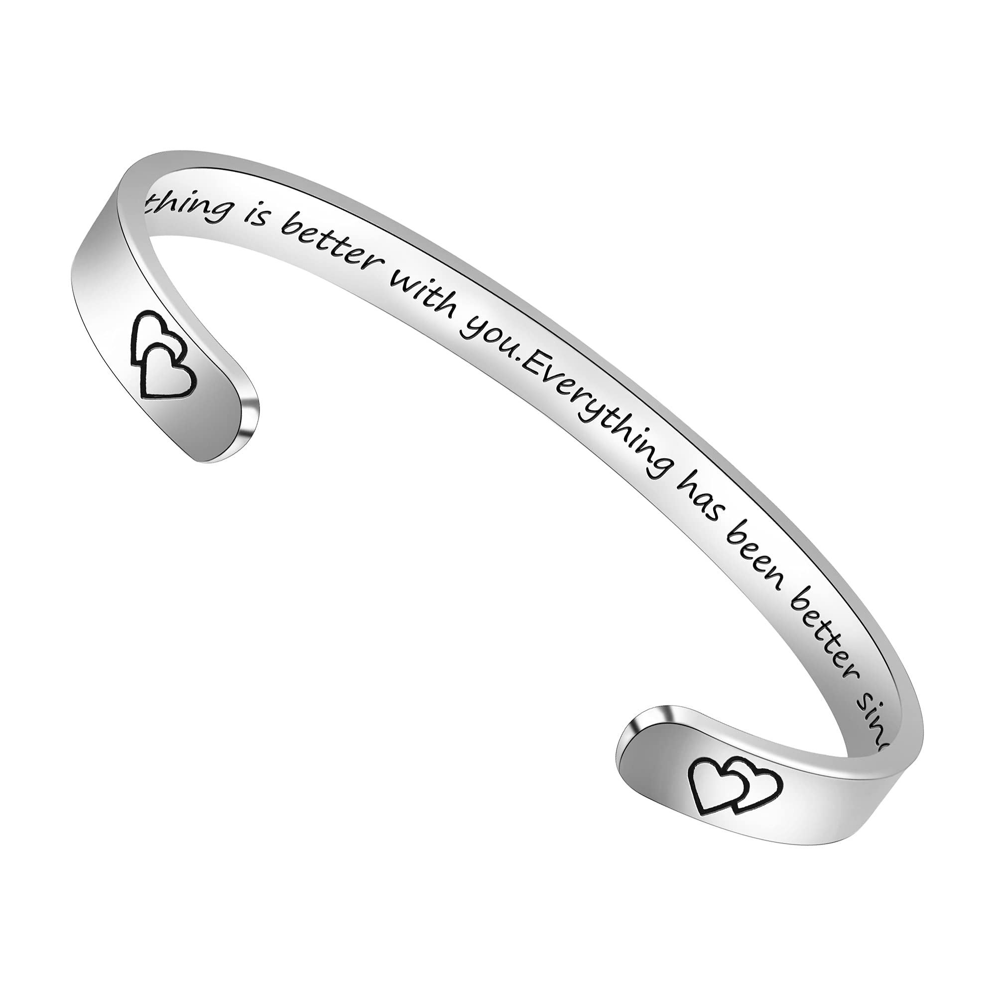 Btysun Inspirational Bracelets for Women & Teen Girls - Encouragement & Friendship Jewelry Gift for Sister, Best Friend - Motivational Christmas Present - Perfect for Daily Wear, Gifting & Special Occasions