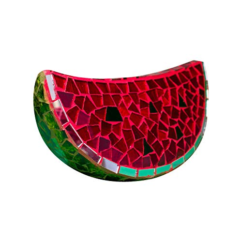 Stylish Decorative Fruit Bowl with Mosaic Glass Fruits - Elegant Centerpiece for Dining Table, Kitchen Counter, or Gift Giving