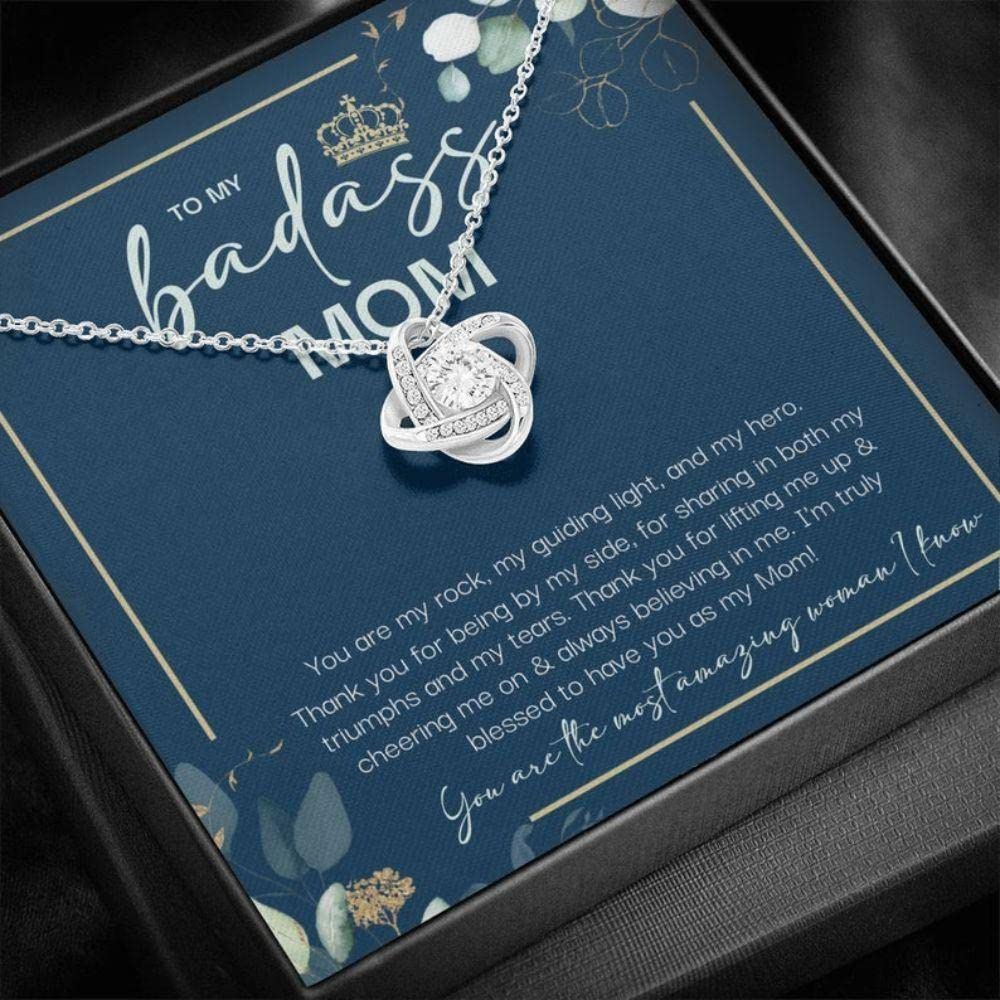 Personalized Mom Necklace - Elegant Jewelry Gift for Mother's Day, Birthday & Special Occasions | Badass Mother Jewelry with Luxury Gift Box & Card | Perfect for Everyday Wear, Anniversaries & Heartfelt Surprises