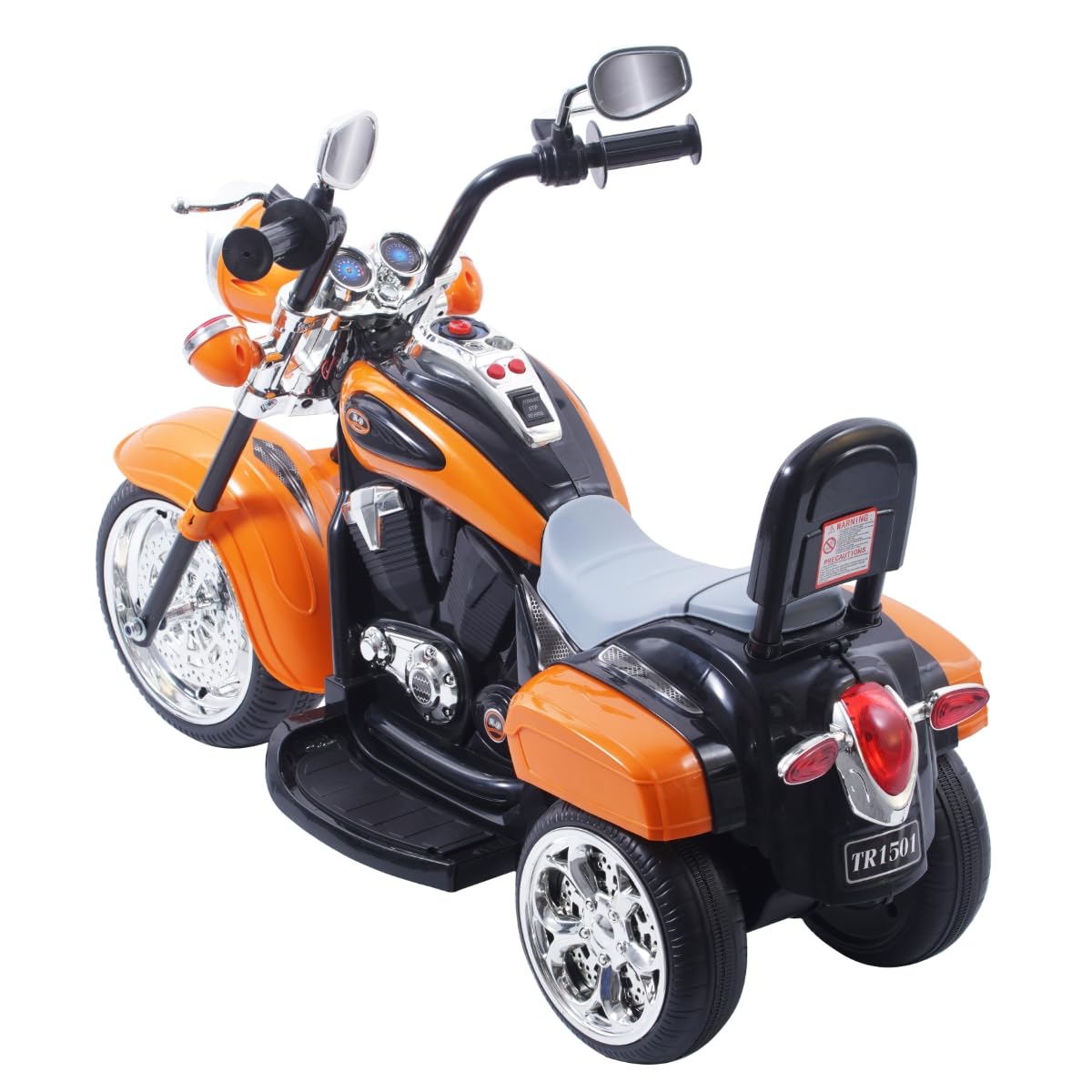 Freddo Toys 6V Electric Ride-On Chopper Motorcycle for Kids Ages 3-6 | Battery-Powered Trike Toy with Realistic Design | Perfect for Outdoor Play, Birthday Gifts & Toddler Pretend Play (Orange)