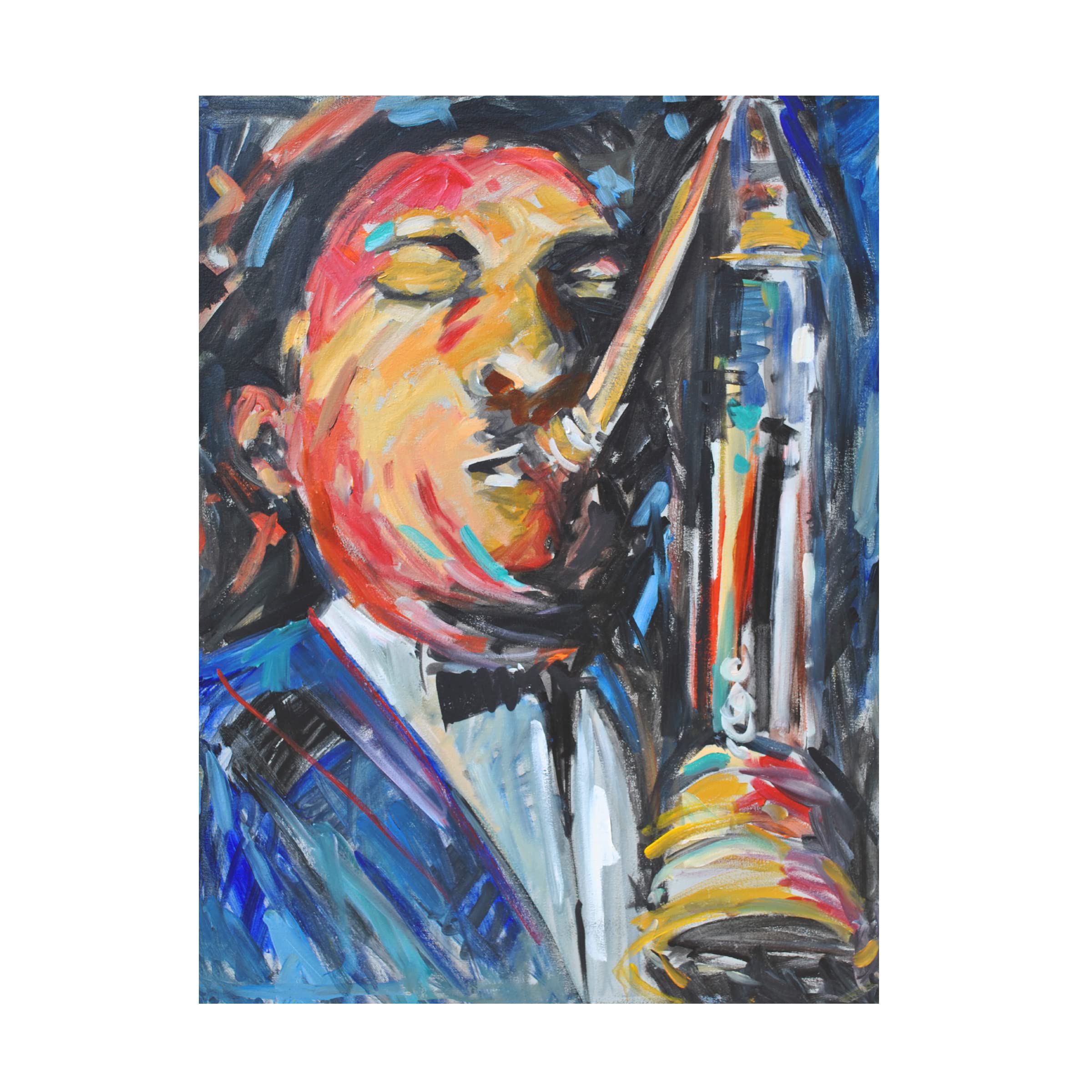 Trademark Fine Art 'Listen To The Music III' Canvas Wall Art by Allayn Stevens - Modern Abstract Painting for Living Room, Bedroom & Office Decor