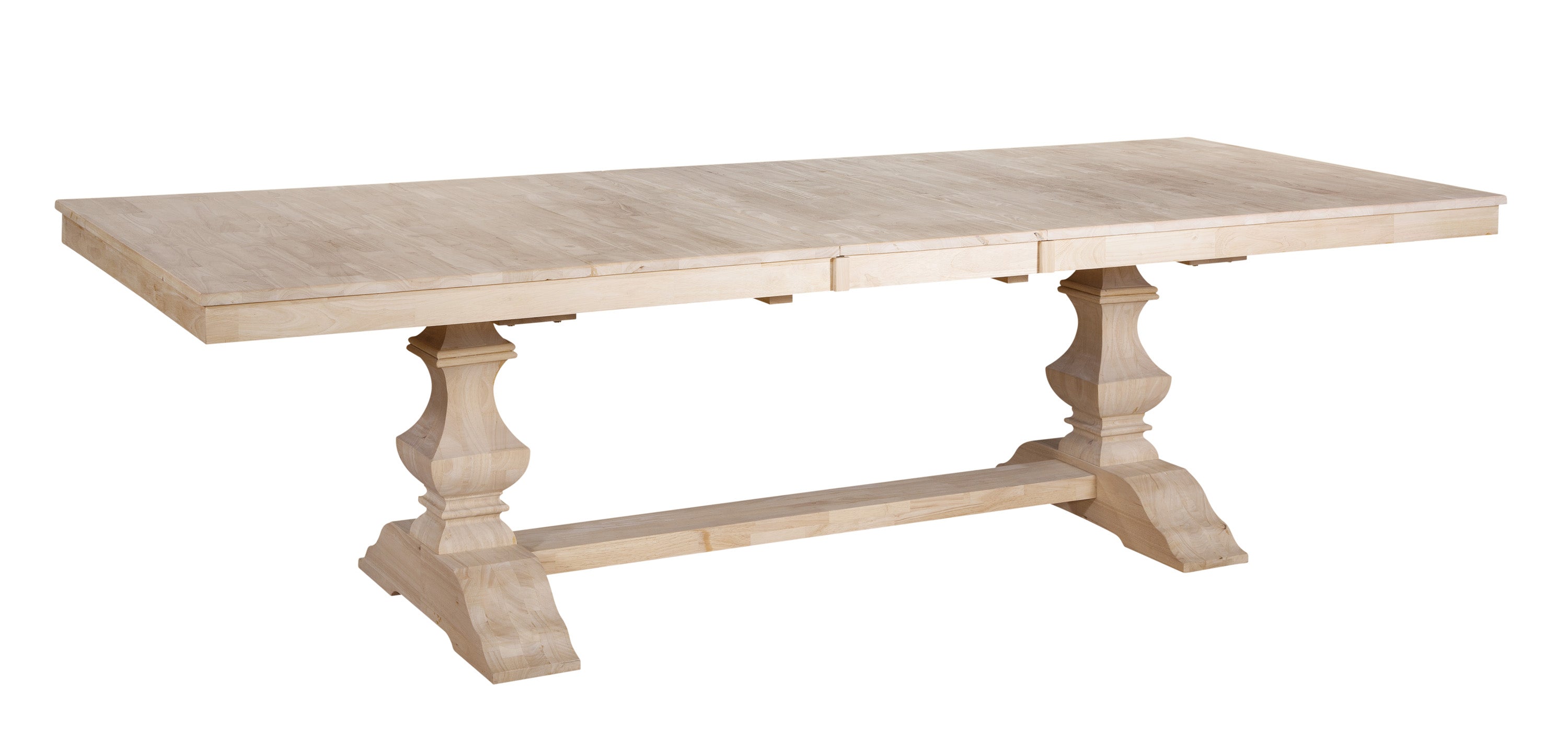 Solid Wood Banks Trestle Dining Table - Farmhouse Style Kitchen Table for 6 - Perfect for Dining Room, Kitchen, and Rustic Home Decor