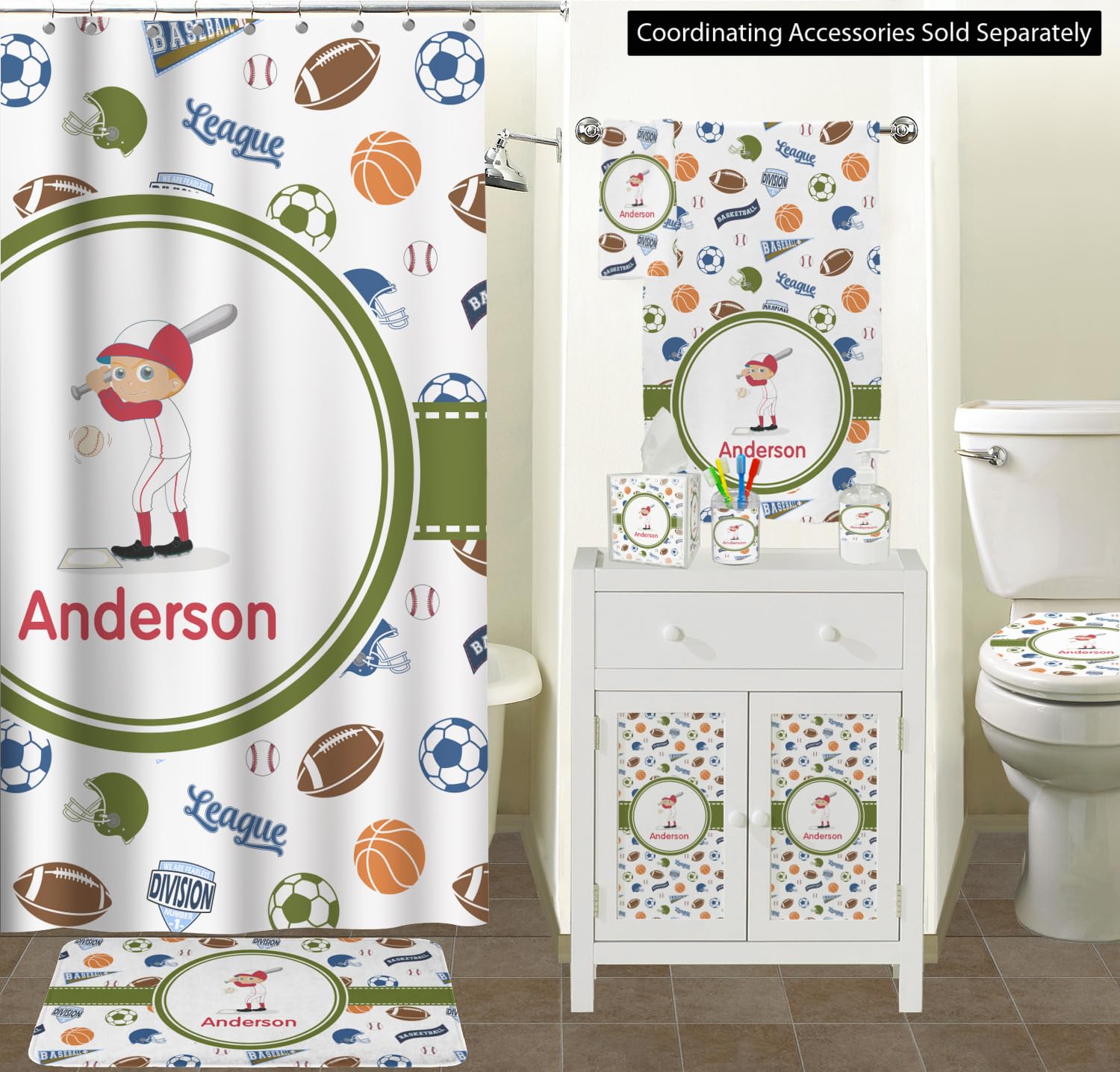 Custom Sports Trash Can - Personalized Single-Sided White Waste Bin for Basketball, Soccer & Football Fans | Perfect for Game Rooms, Dorm Decor & Sports Themed Gifts