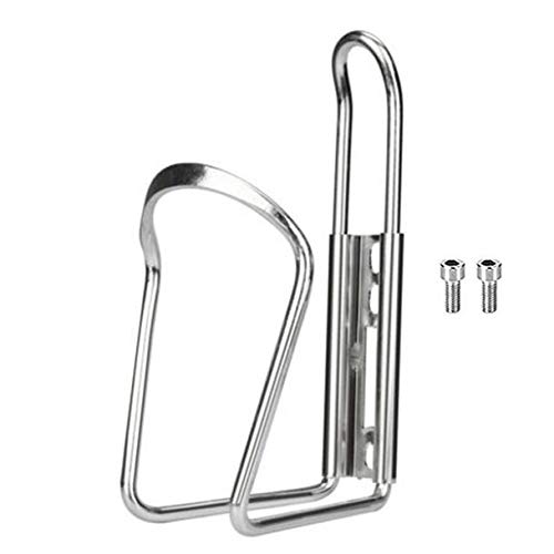 Luchike Aluminum Alloy Bike Water Bottle Holder - MTB Bicycle Drink Cage for Mountain & Road Bikes - Silver Cycling Accessory for Hydration During Rides, Commuting & Outdoor Adventures