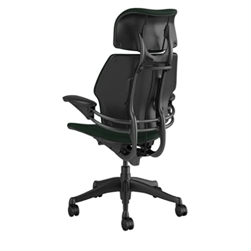 Humanscale Freedom Office Chair with Headrest - Ergonomic Adjustable Work Chair for Home & Office - Graphite Frame with Balsam Corde Fabric - Perfect for Long Hours Sitting, Computer Work & Conference Rooms