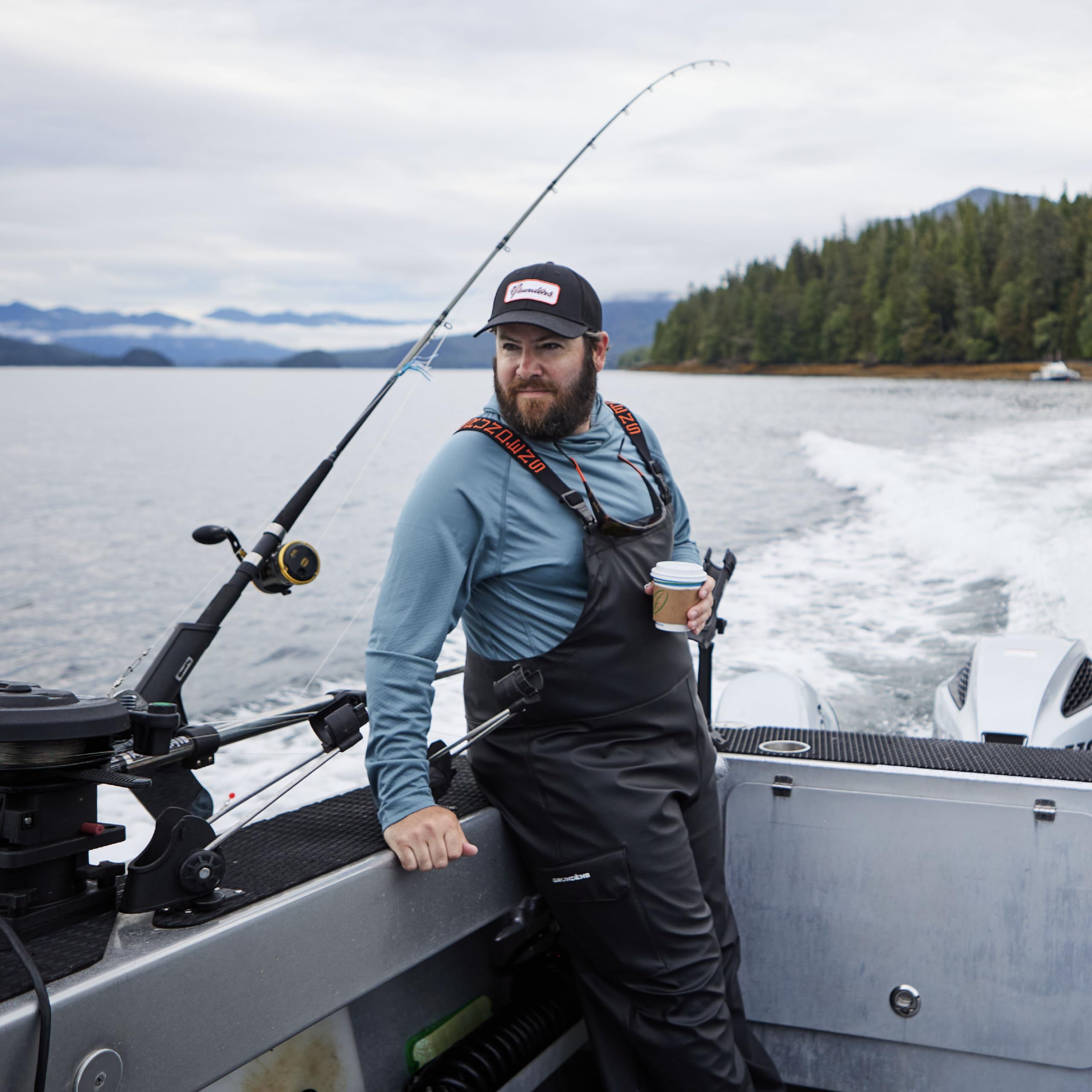 Grundéns Men's Weather Watch Fishing Bib Pants - Waterproof & Durable for Cold Weather Fishing, Hunting, and Outdoor Work