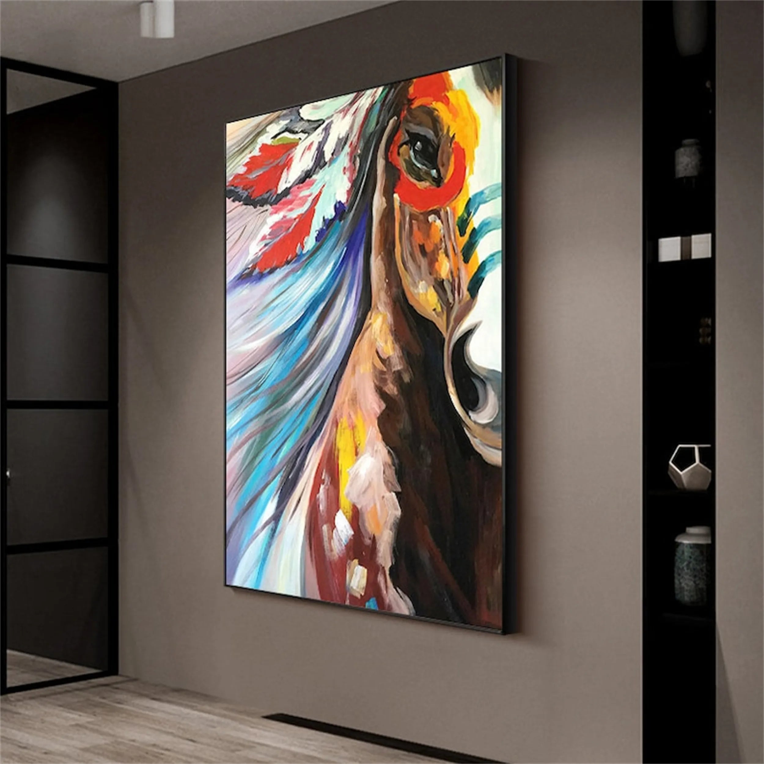Animal Art Painting - Handmade Canvas Wall Decor for Living Room, Bedroom, Office | Unique Wildlife Artwork | Perfect Gift for Animal Lovers | AP001