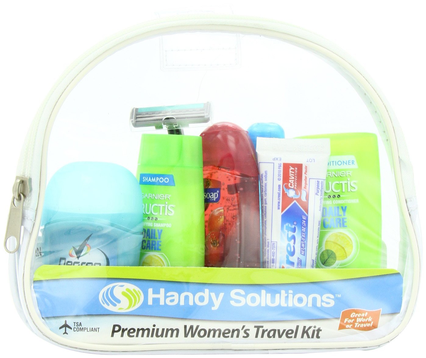 Premium 7-Piece Women's Travel Size Toiletry Kit - Clear TSA Approved Bottles for Liquids & Cosmetics - Perfect for Airplane Carry-On, Gym, & Vacation Essentials