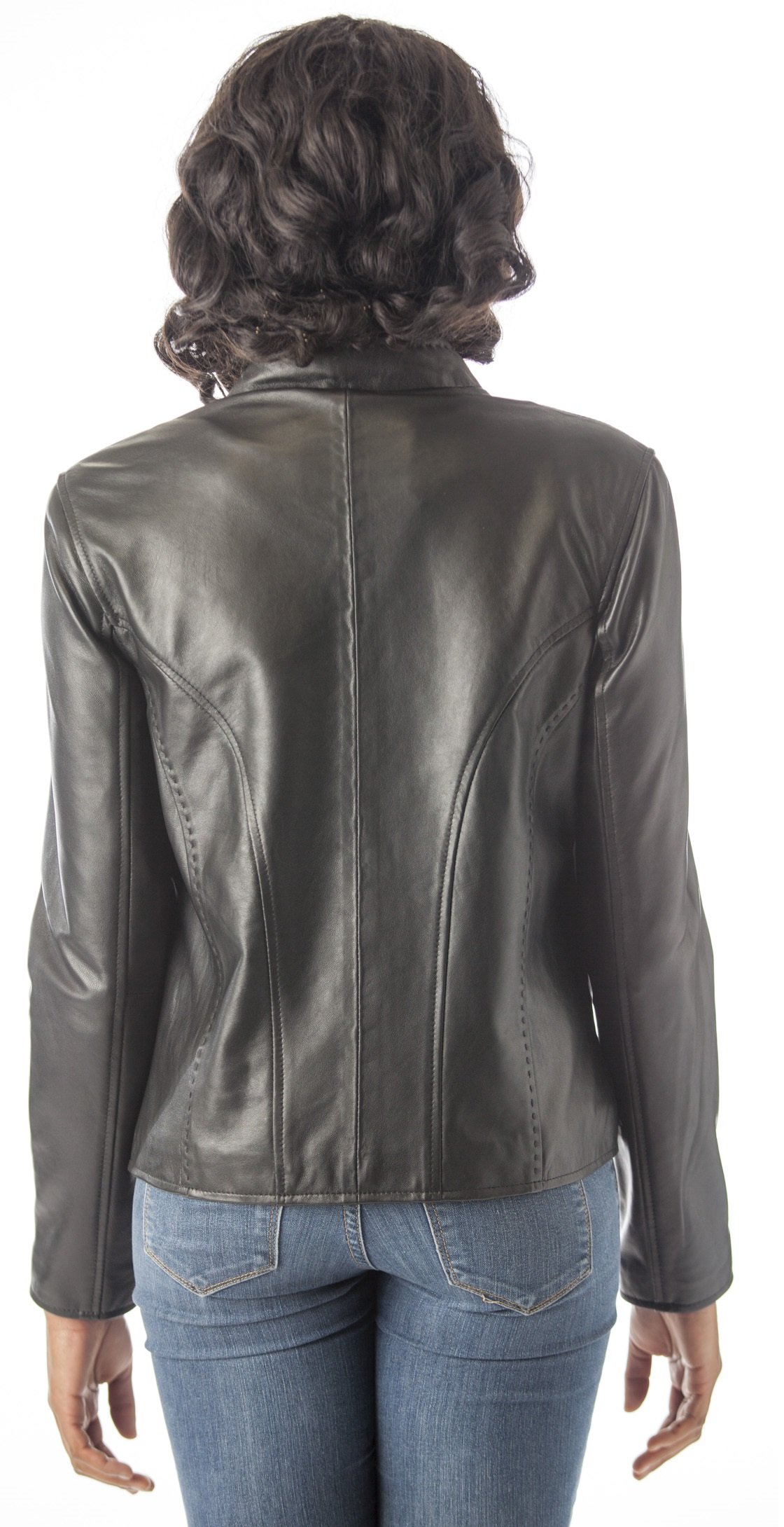 REED Women's Moto Leather Jacket - Genuine Biker Jacket for Women, Stylish Motorcycle Coat - Perfect for Riding, Night Out & Fashion Streetwear