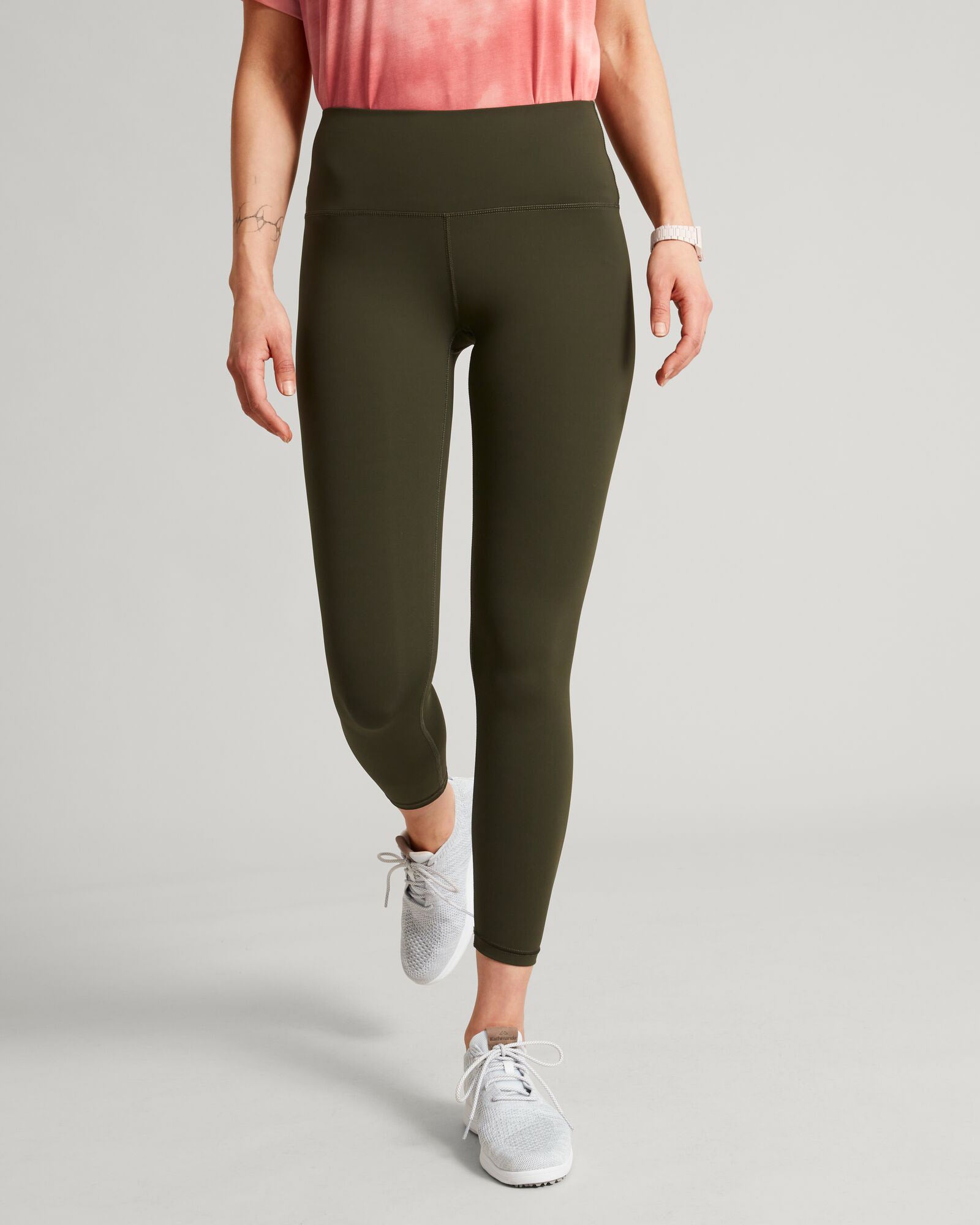 Kamana Women's High Waist Yoga Leggings - Soft Stretchy Workout Pants for Running, Gym & Lounge - Rosin Color