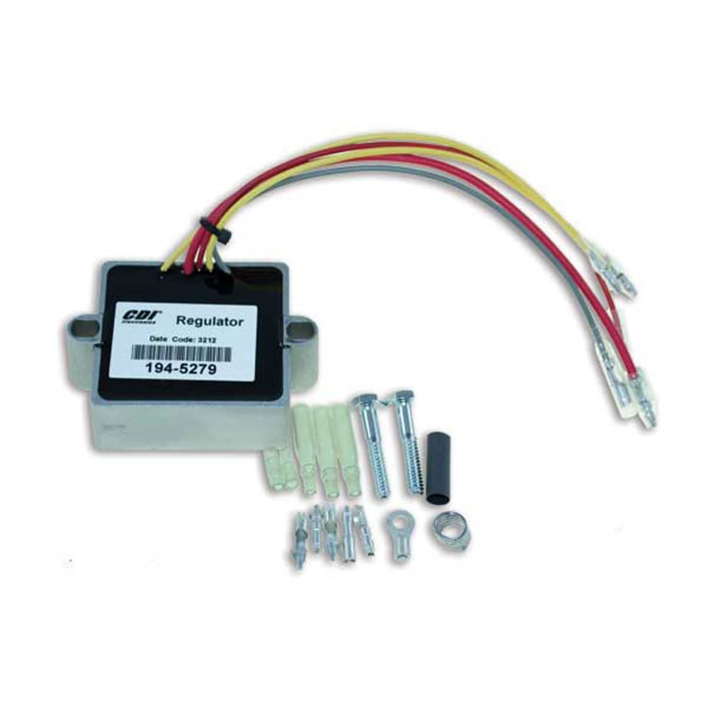 CDI Electronics 194-5279 Voltage Regulator for Mercury & Mariner Outboard Motors - Compatible with 2/3/4/6 Cylinder Engines (1989-2006 Models) - Perfect for Marine Engine Repair & Maintenance
