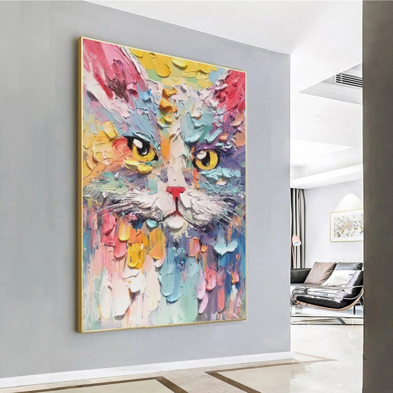 Animal Art Painting #AP140 - Handmade Canvas Wall Art for Home & Office Decor | Perfect for Living Room, Bedroom & Gift Ideas