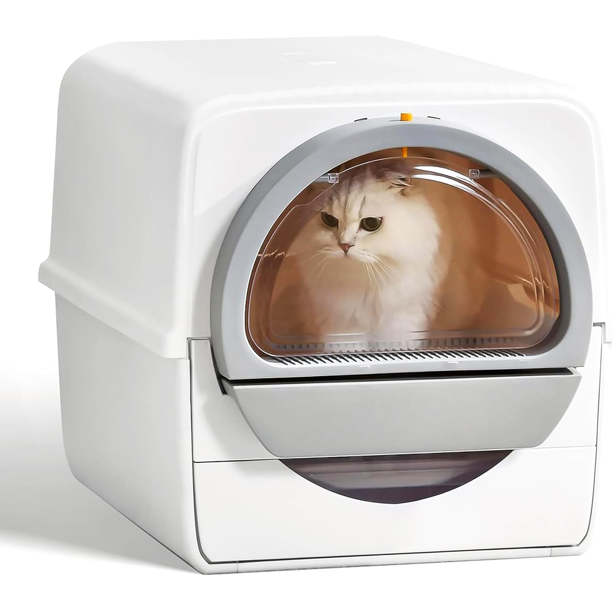 WAFIET XL Large Jumbo Self-Cleaning Cat Litter Box with Odor Control - Enclosed Lid Non-Electric Scoop-Free Litter Box for Large Cats - Perfect for Home, Apartment & Multi-Cat Households