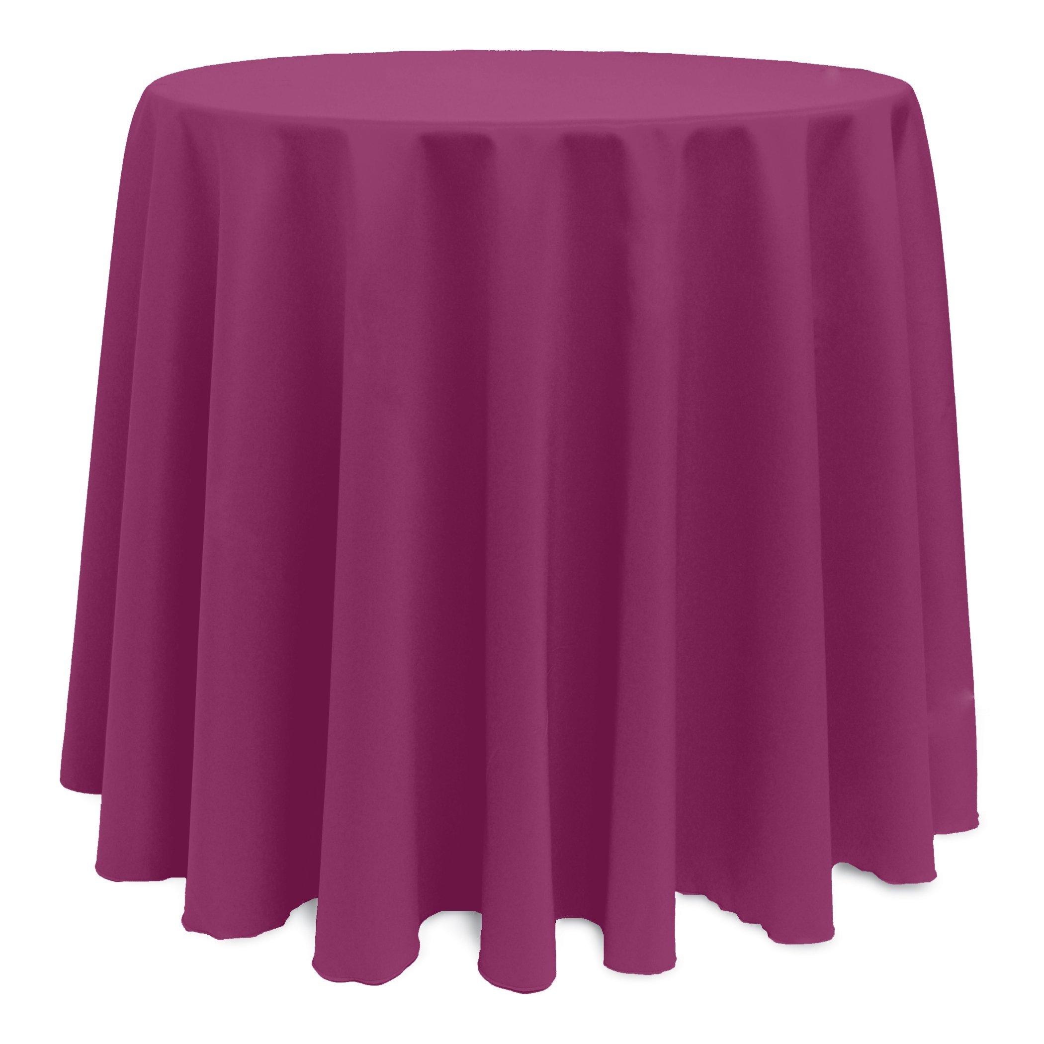Premium 102-Inch Round Polyester Tablecloth Set - 3 Pack Wrinkle-Resistant Linen-Like Fabric in Raspberry Red for Dining, Weddings & Events