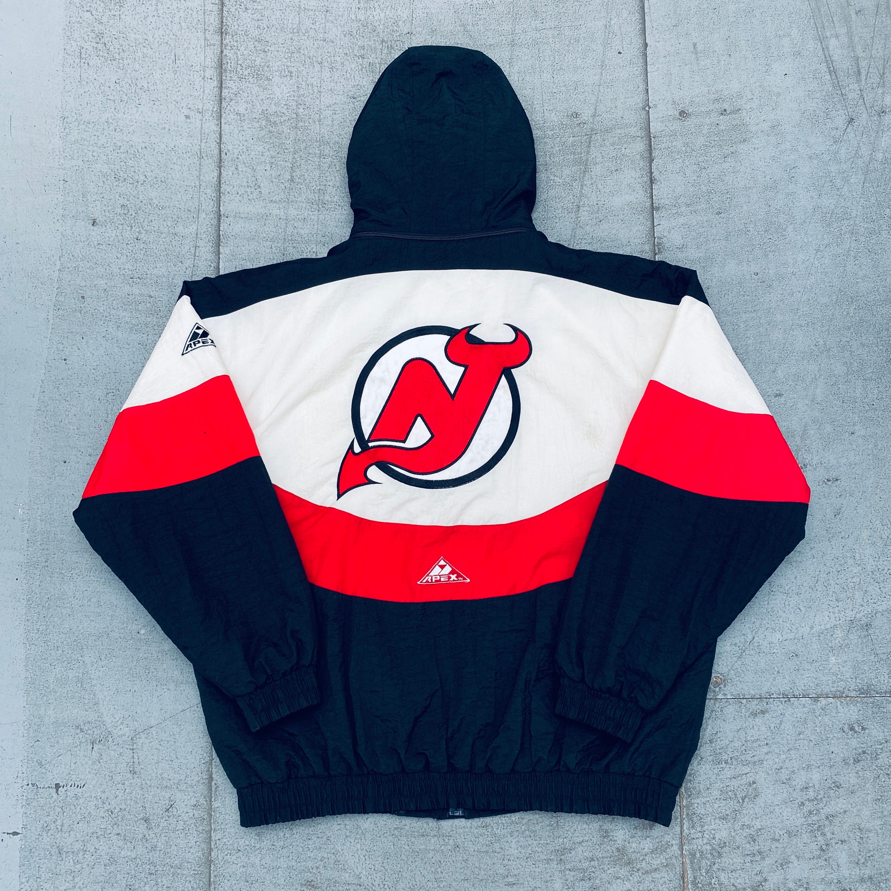 New Jersey Devils 1990s Apex One Wave Full Zip Jacket XL - Vintage NHL Hockey Fan Gear for Game Day & Casual Wear