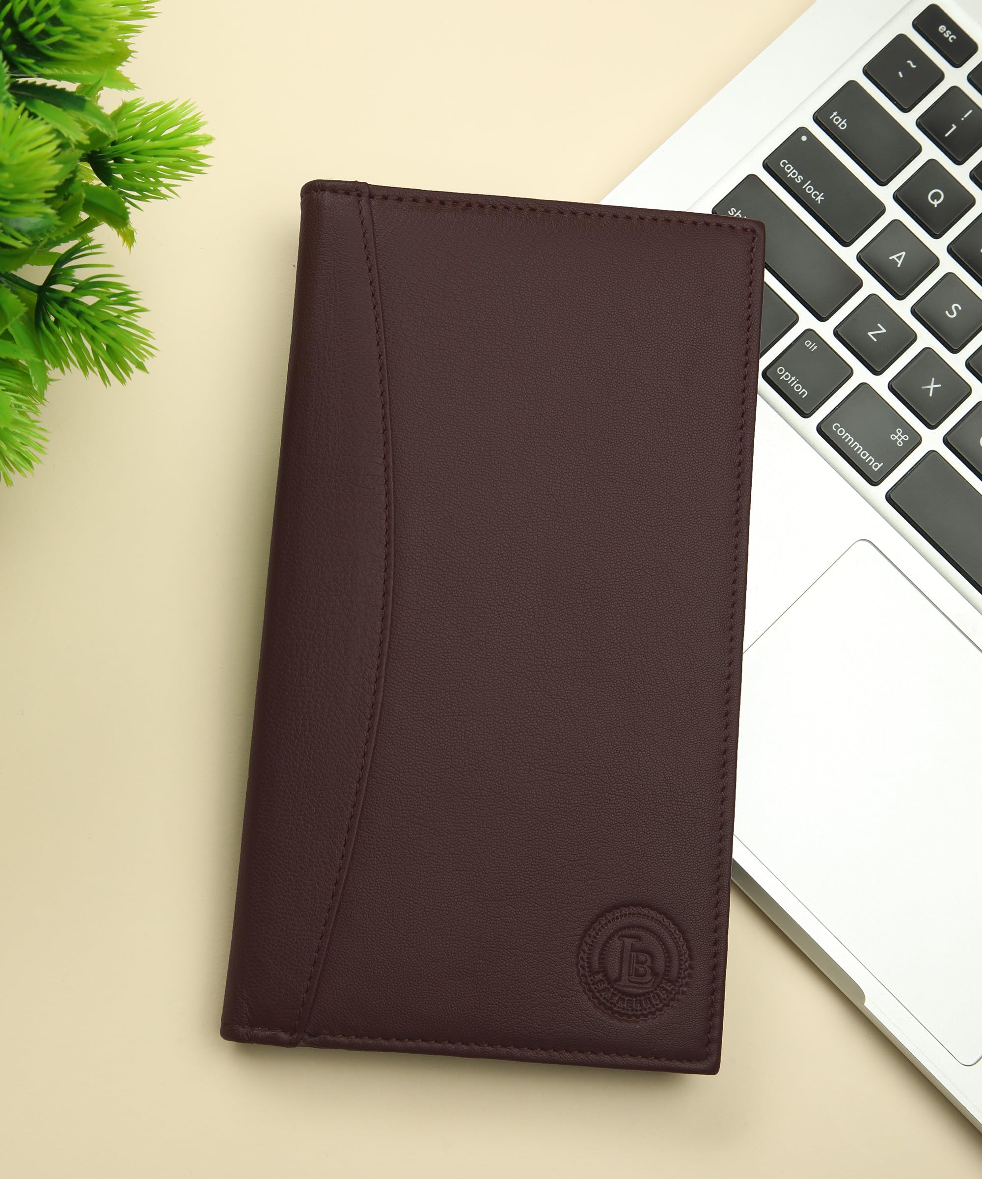 LB LEATHERBOSS Genuine Leather Executive Business Credit Card Holder - RFID Blocking, Clear Slots, Professional Organizer for Credit Cards, IDs & Business Cards - Perfect for Office, Travel & Daily Use