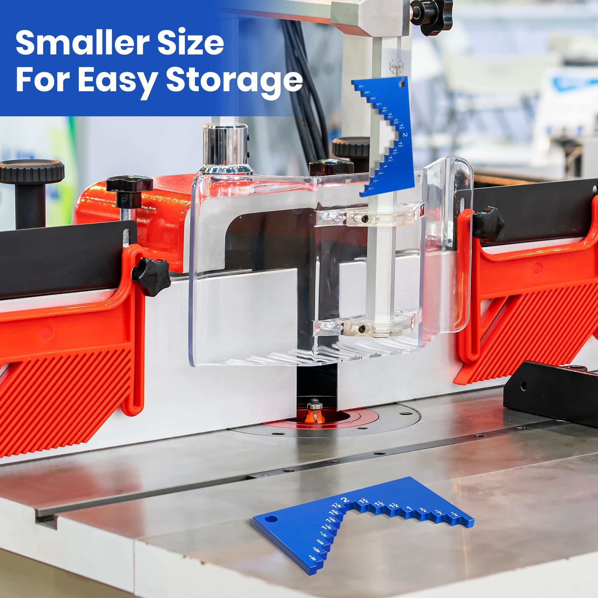 Dreyoo Aluminum Table Saw Height Gauge - Precision Router & Table Saw Setup Tool for Accurate Blade Height Adjustment (1/8